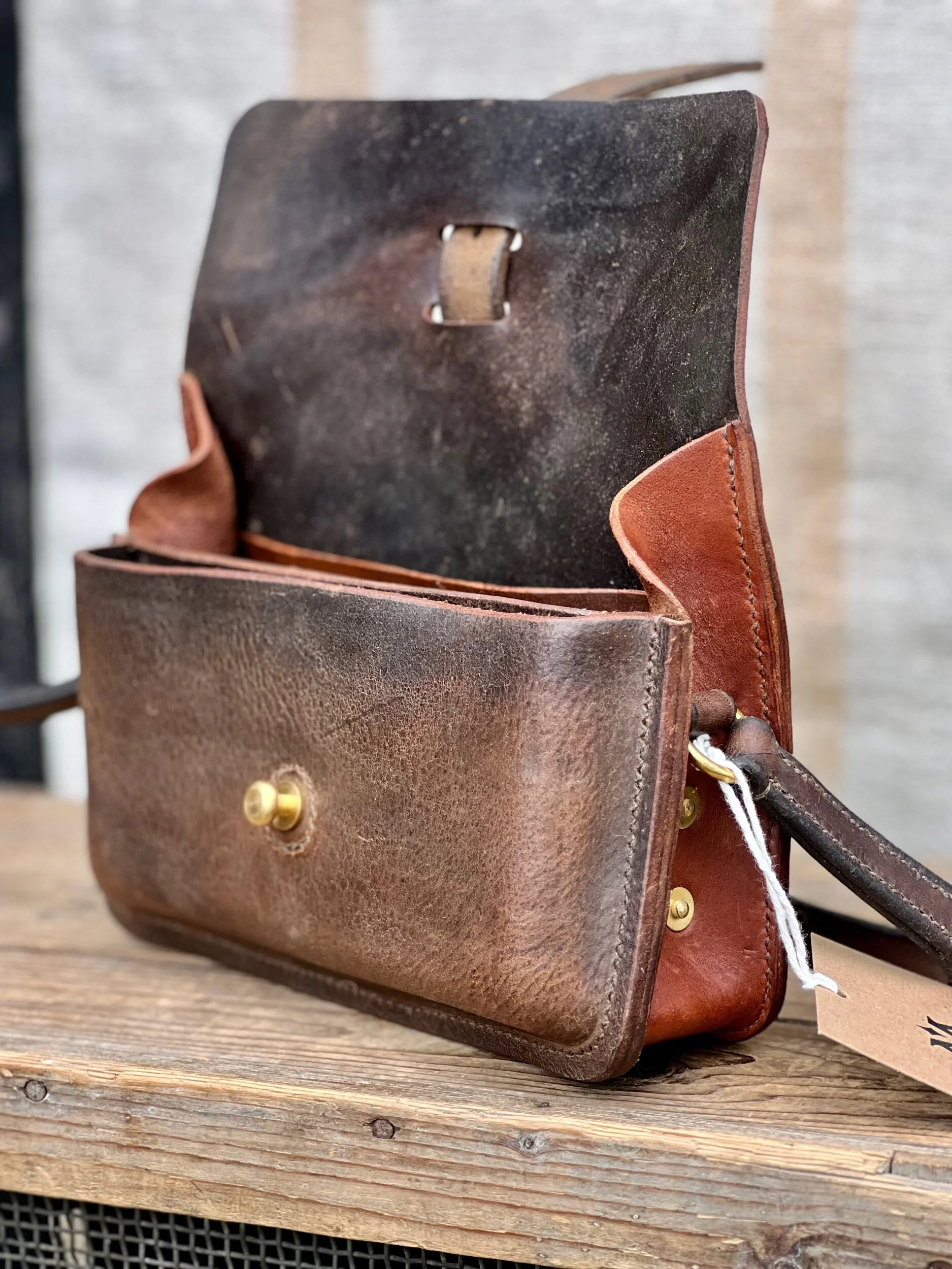 Rag of Colts, Handmade Repurposed Leatherwork Handbag Hand Stitched Leather Bag