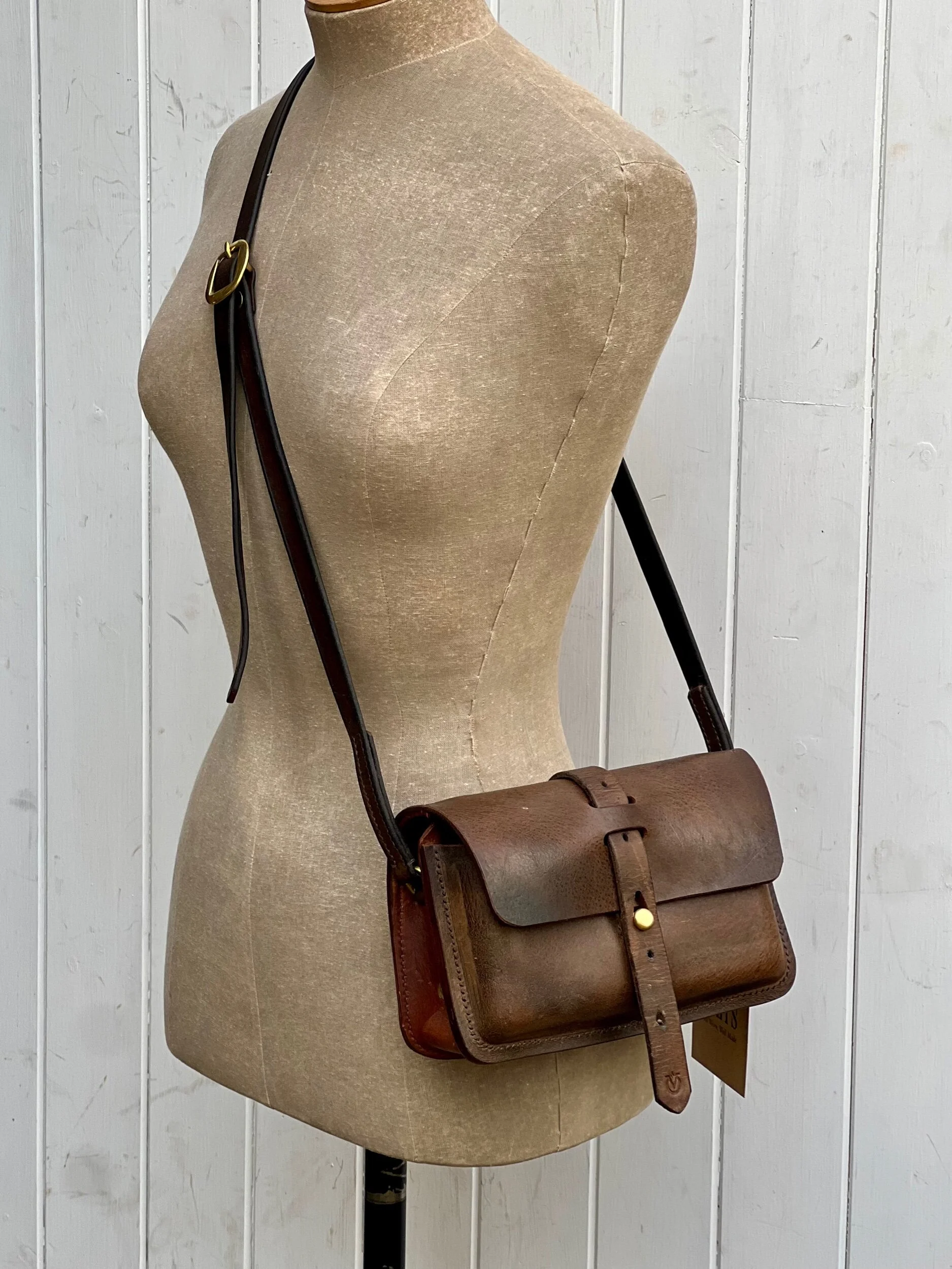 Rag of Colts, Handmade Repurposed Leatherwork Handbag Hand Stitched Leather Bag