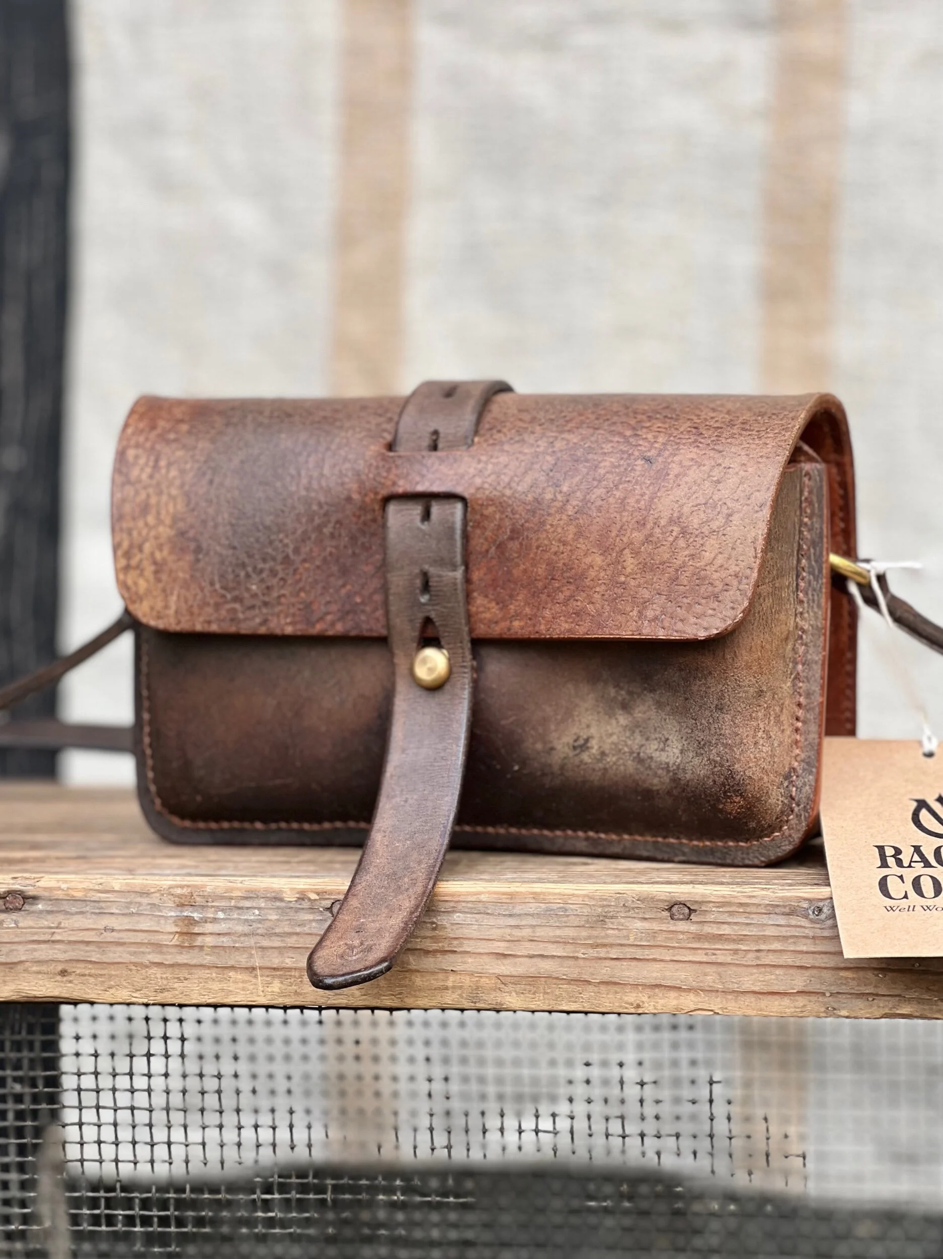 Rag of Colts, Handmade Repurposed Leatherwork Handbag Hand Stitched Leather Bag