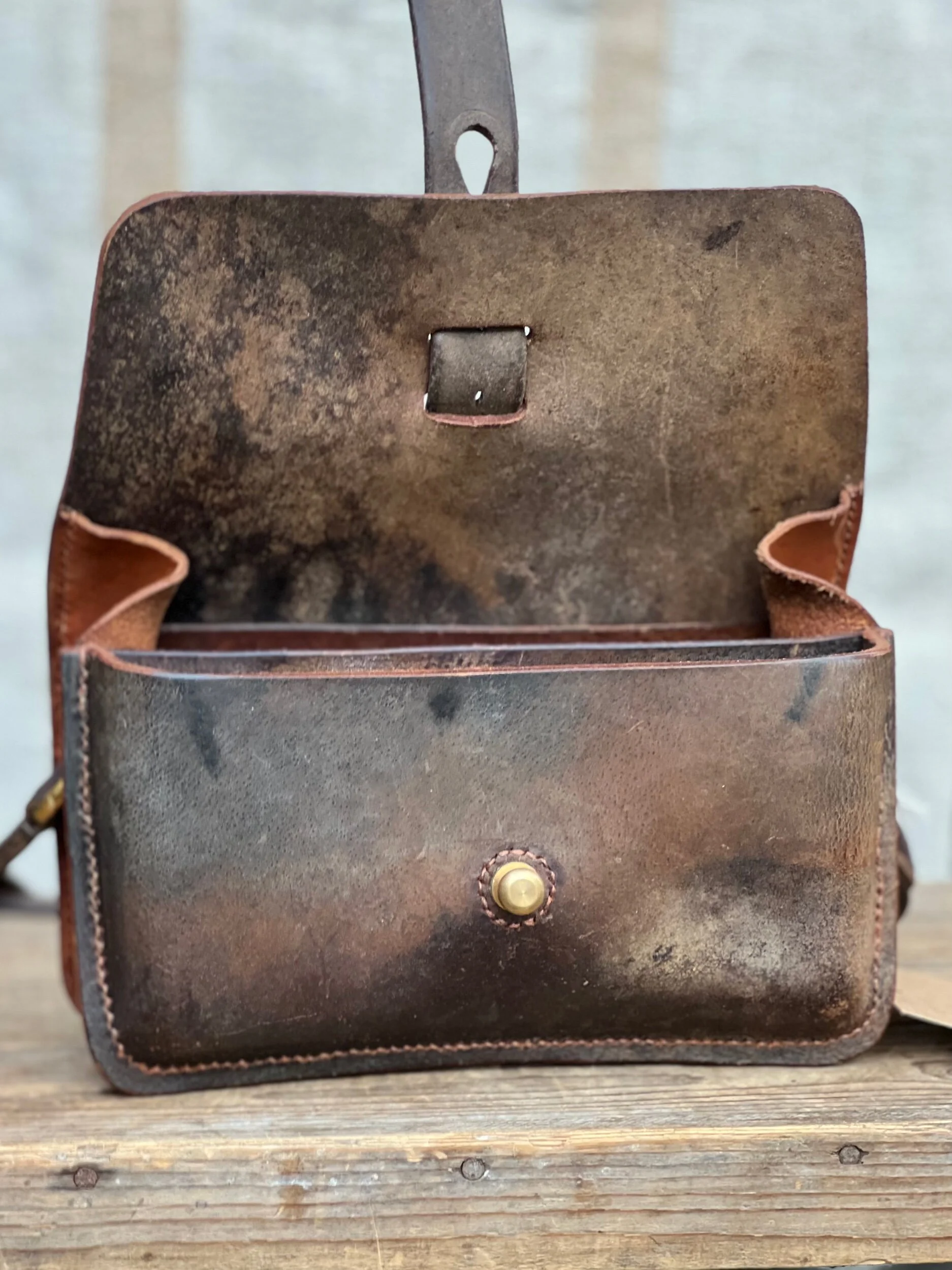 Rag of Colts, Handmade Repurposed Leatherwork Handbag Hand Stitched Leather Bag