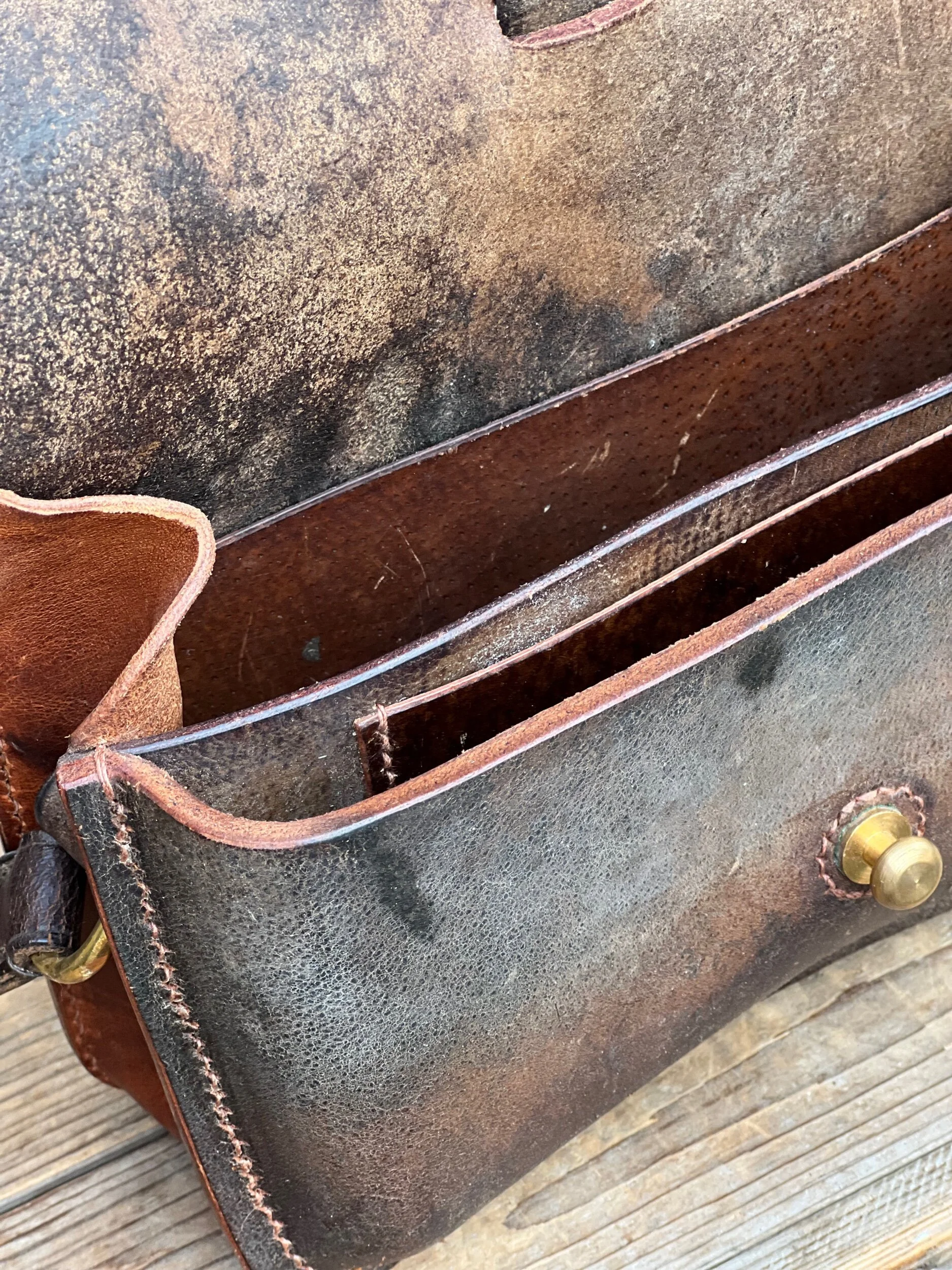 Rag of Colts, Handmade Repurposed Leatherwork Handbag Hand Stitched Leather Bag