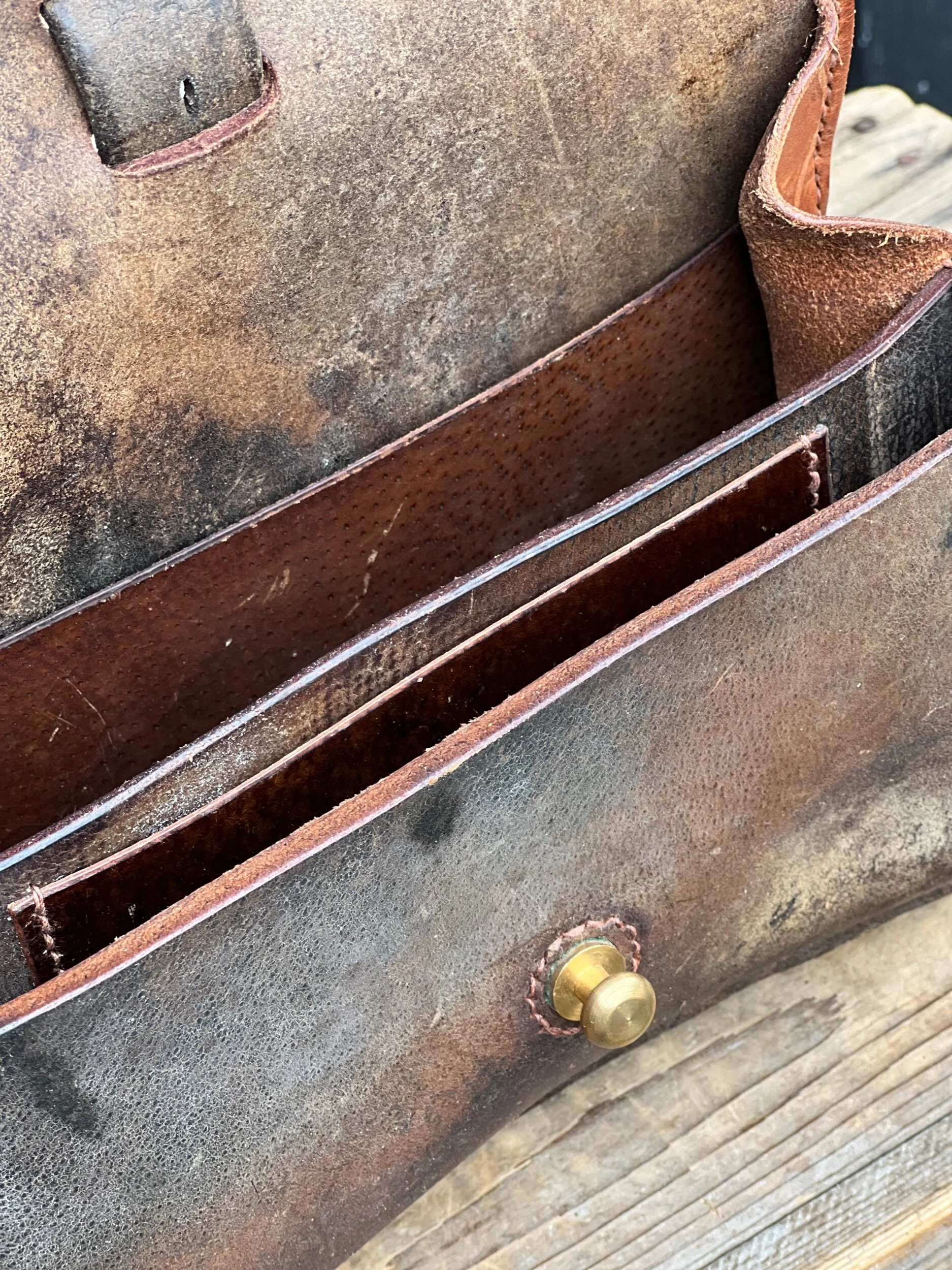 Rag of Colts, Handmade Repurposed Leatherwork Handbag Hand Stitched Leather Bag