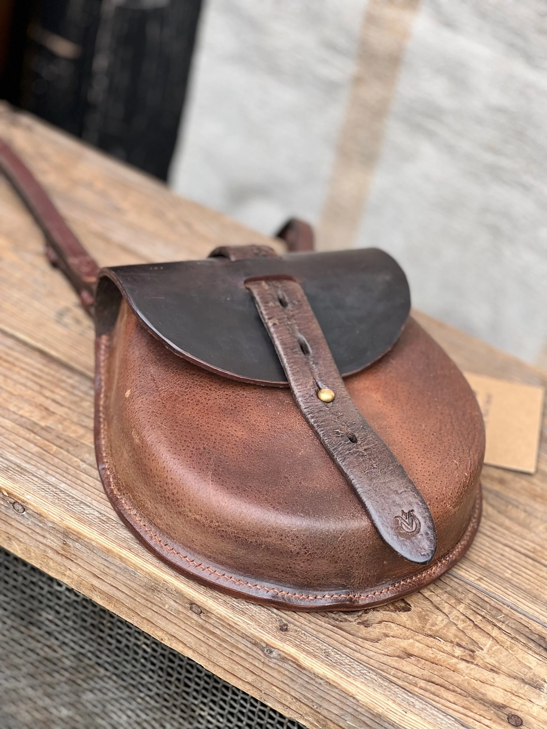 Rag of Colts handmade saddle leather bag, belt bag, handbag, handmade repurposed saddle leather