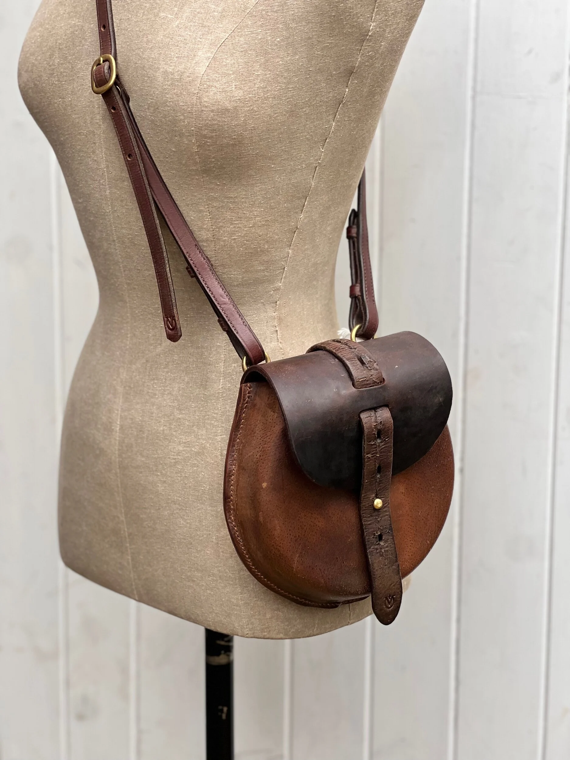 Rag of Colts handmade saddle leather bag, belt bag, handbag, handmade repurposed saddle leather