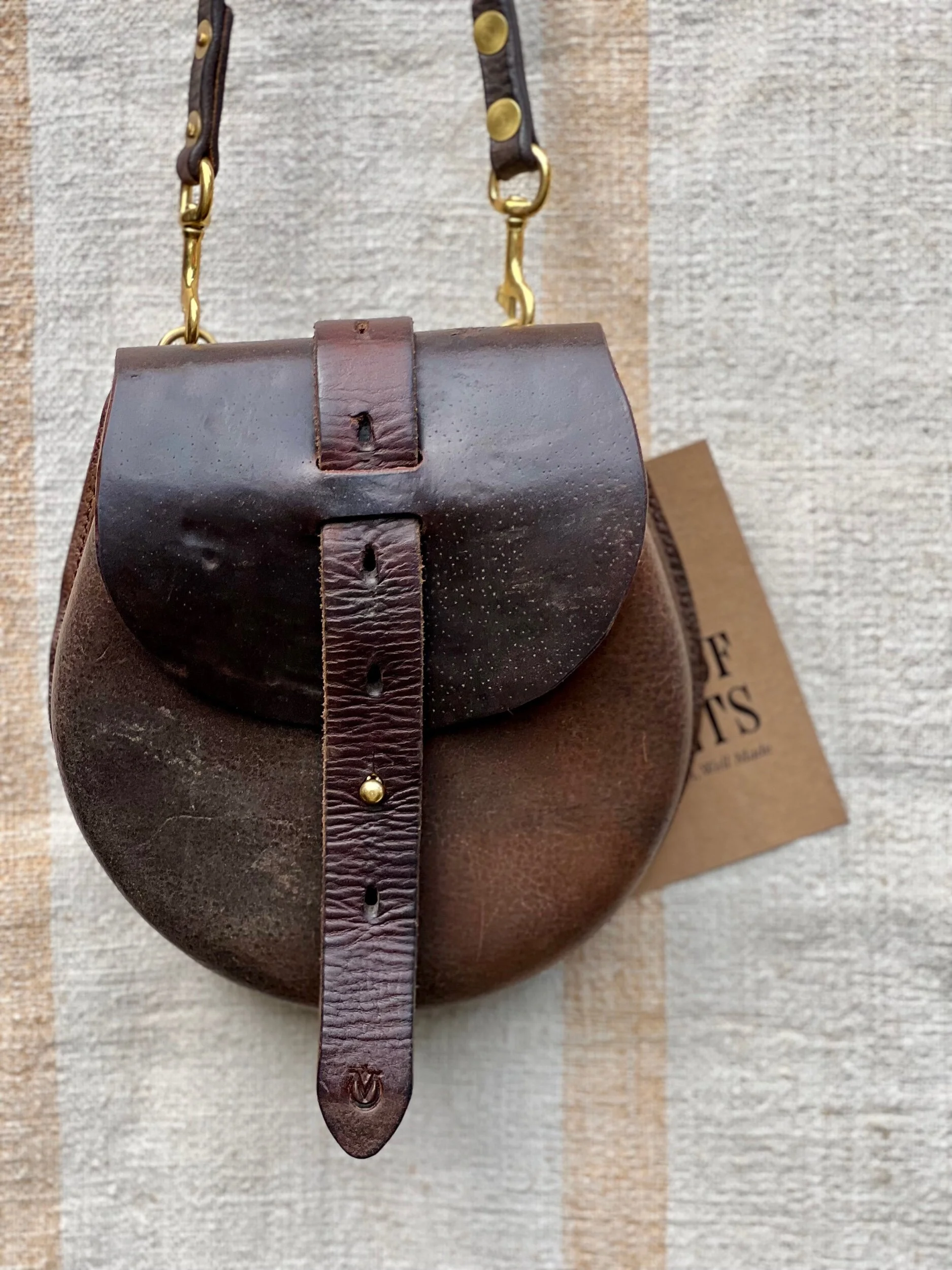 Rag of Colts handmade saddle leather bag, belt bag, handbag, handmade