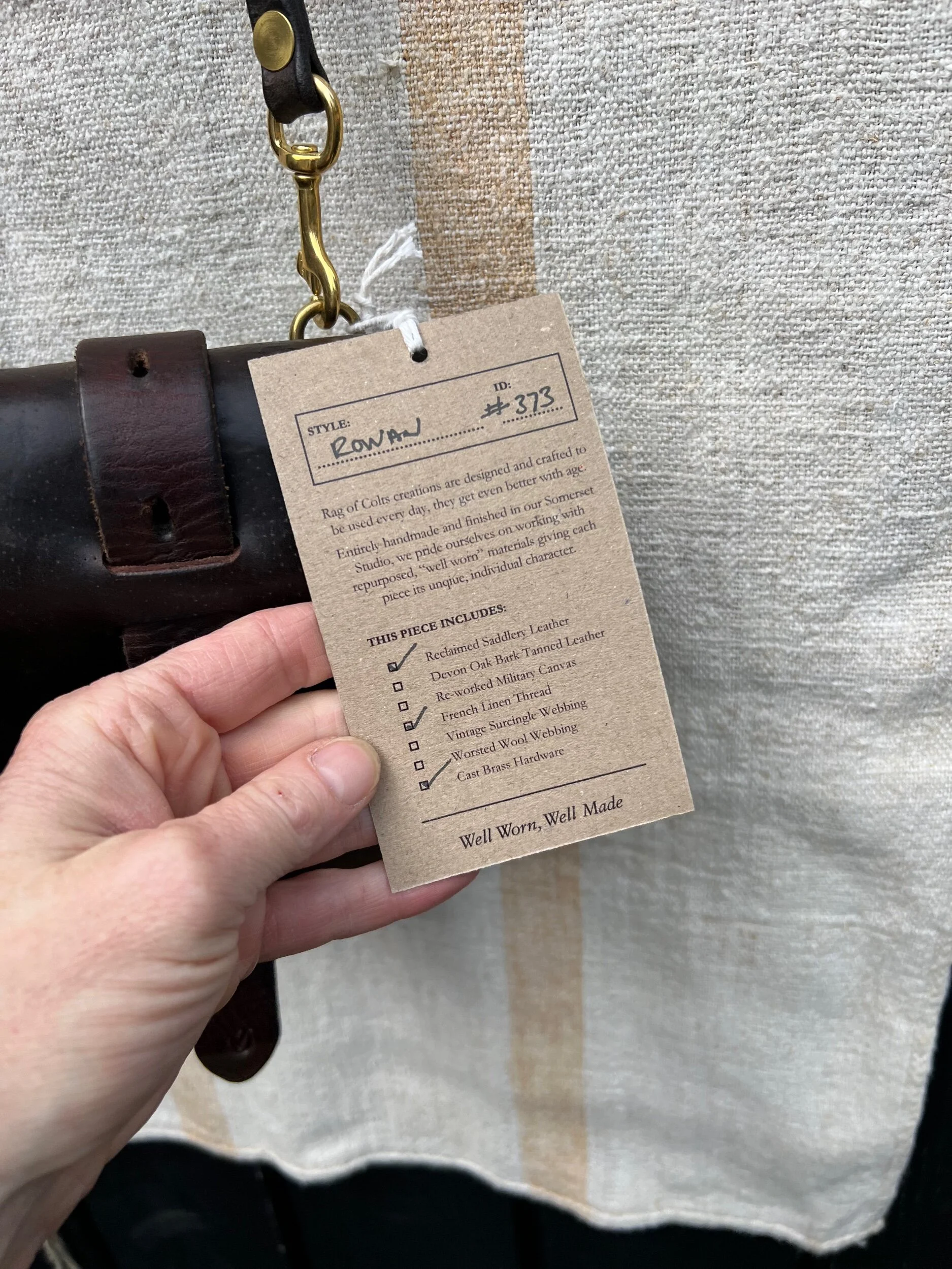 Rag of Colts handmade saddle leather bag, belt bag, handbag, handmade