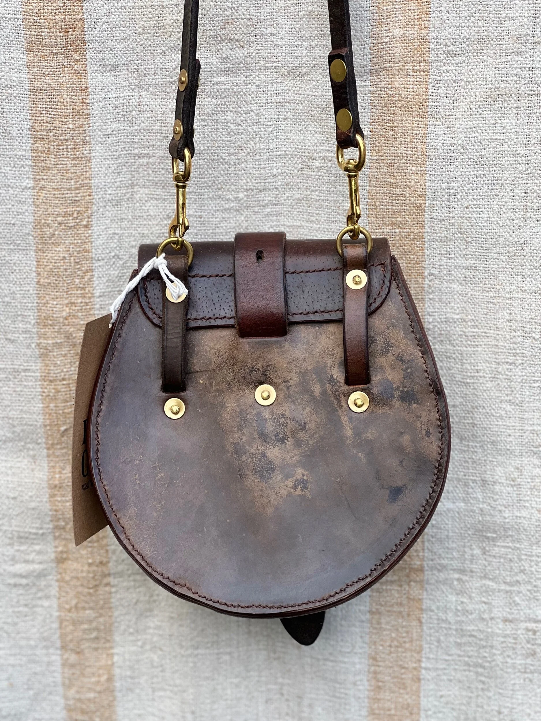 Rag of Colts handmade saddle leather bag, belt bag, handbag, handmade