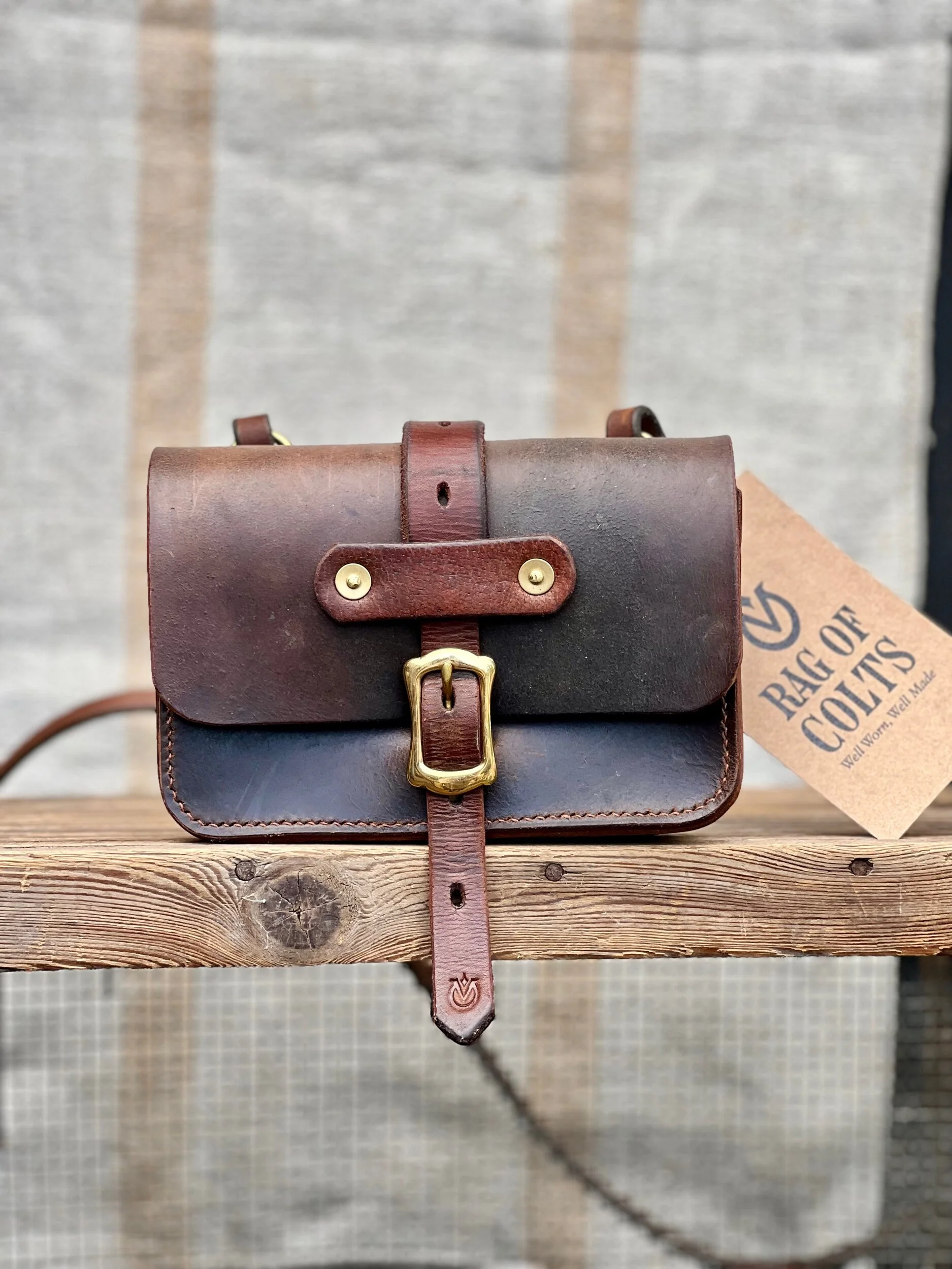 Rag of Colts handmade saddle leather bag, belt bag, handbag, handmade