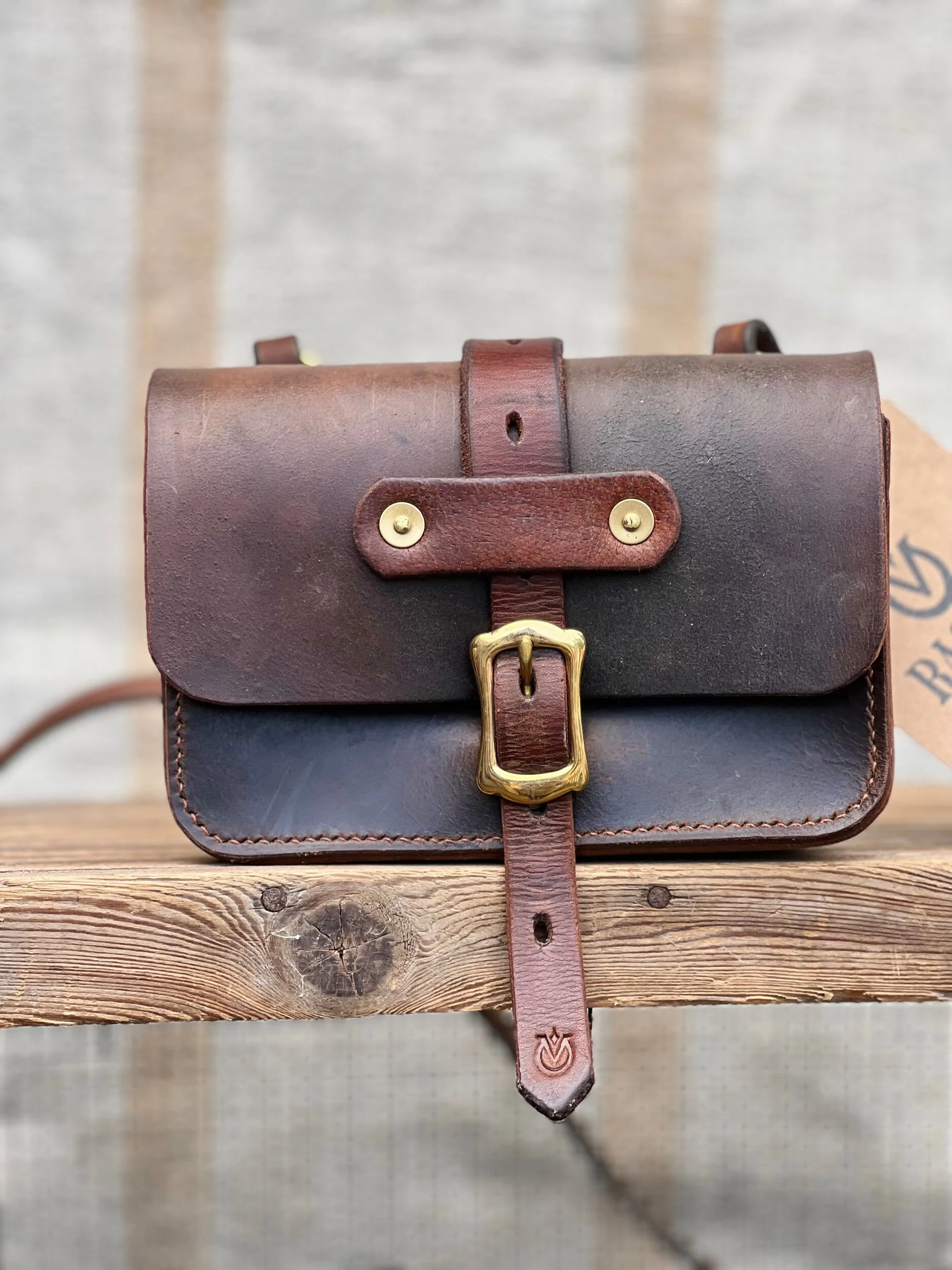 Rag of Colts handmade saddle leather bag, belt bag, handbag, handmade