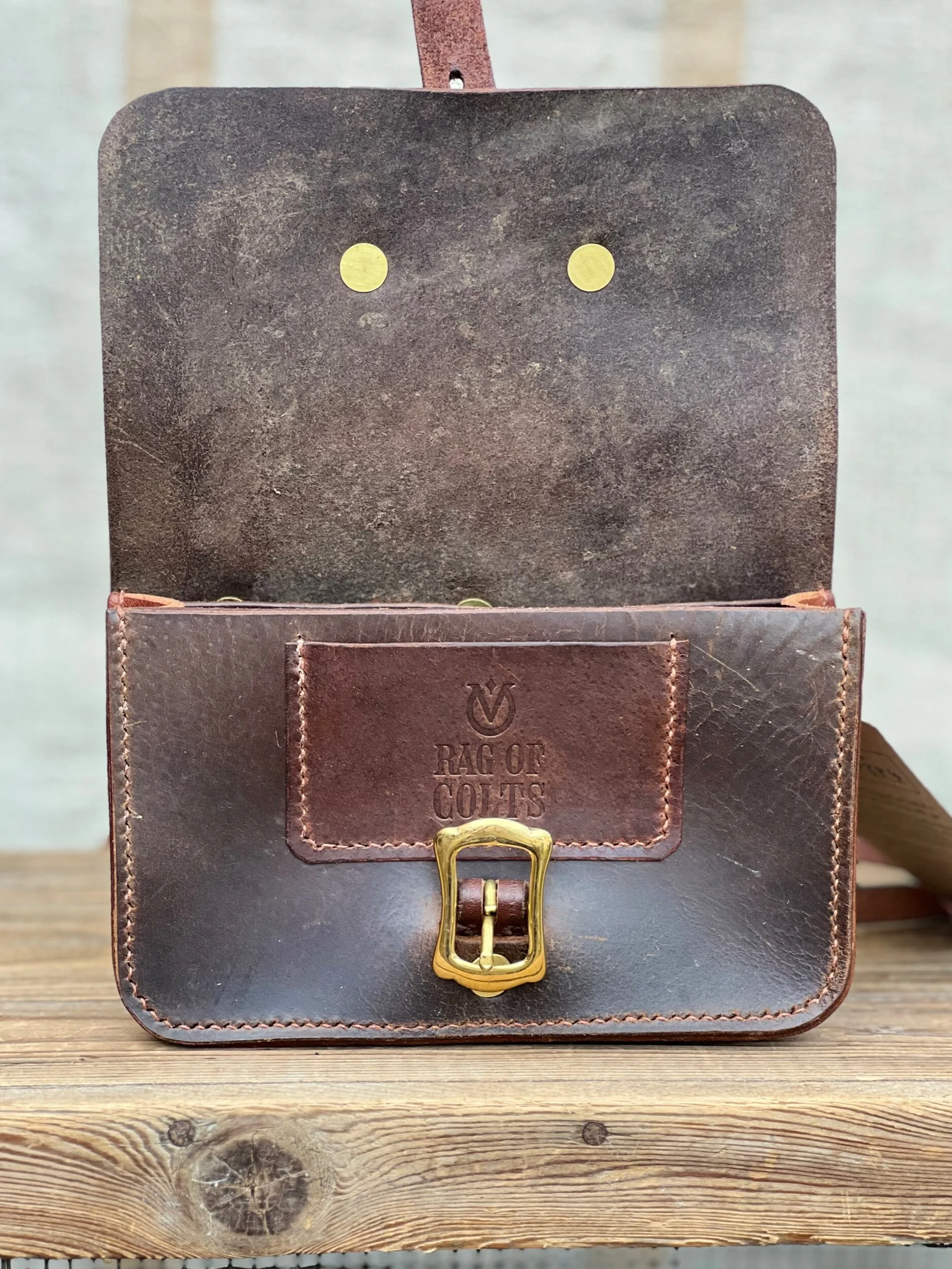 Rag of Colts handmade saddle leather bag, belt bag, handbag, handmade