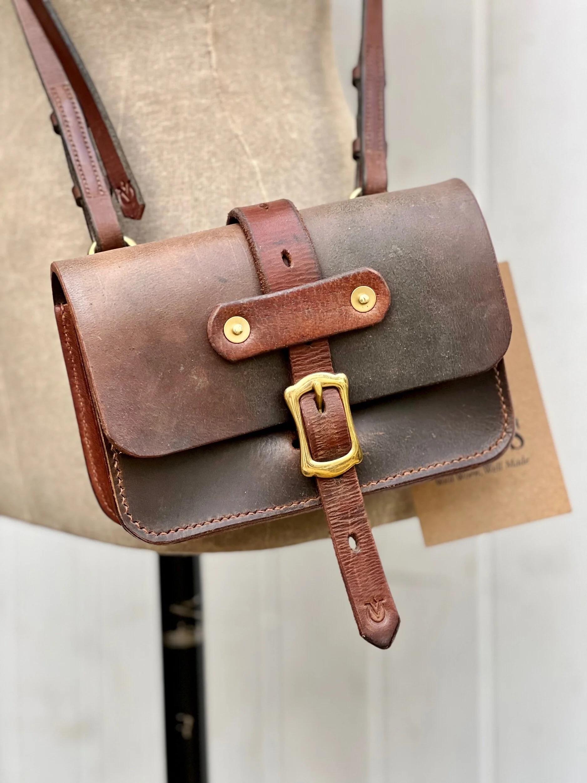 Rag of Colts handmade saddle leather bag, belt bag, handbag, handmade