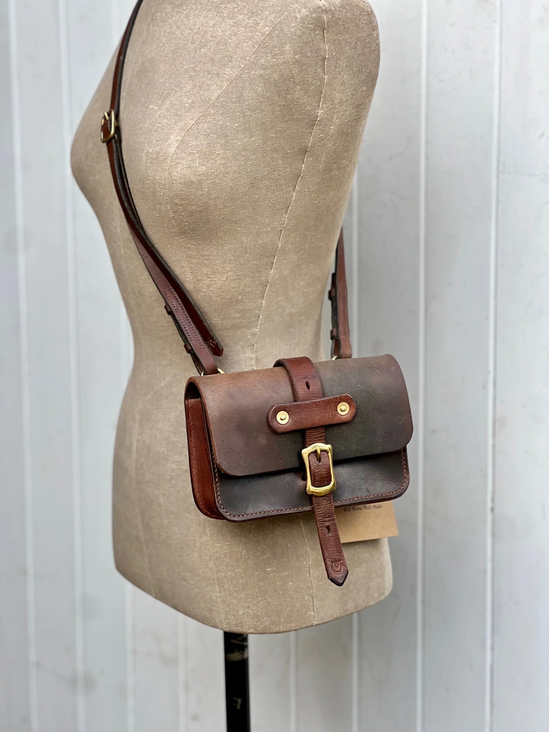 Rag of Colts handmade saddle leather bag, belt bag, handbag, handmade