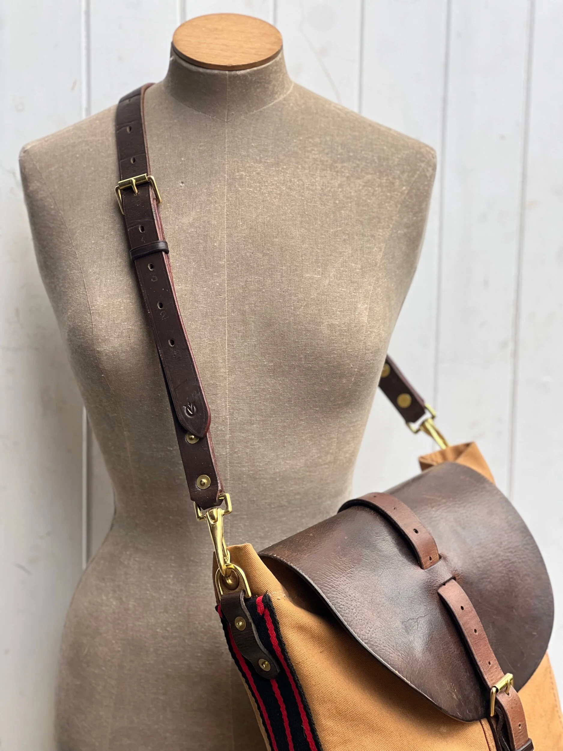 handmade repurposed canvas satchel bag rag of colts