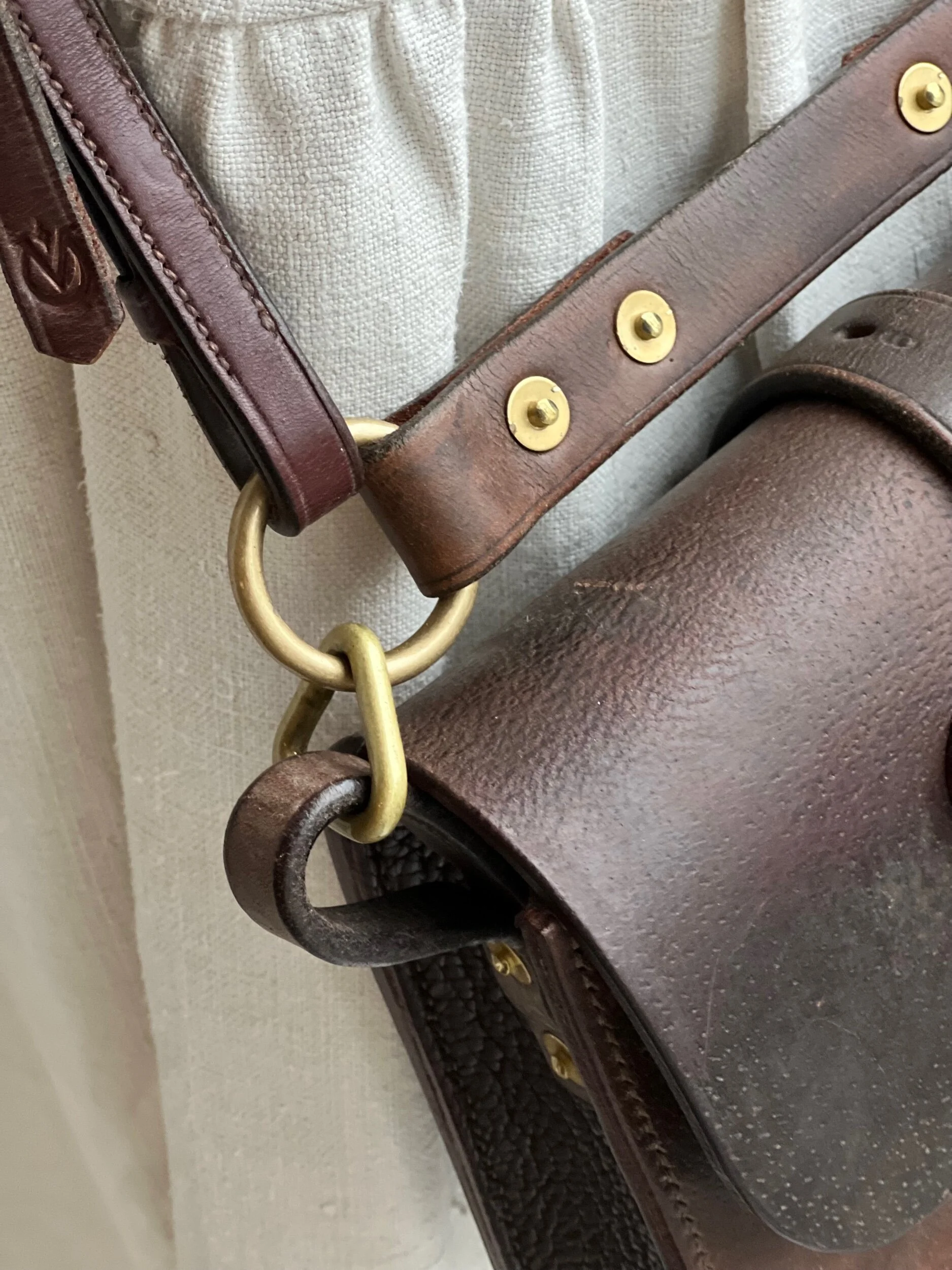 Rag of Colts handmade hand stitched repurposed leatherwork leather bag handbag belt bag saddle leather every day carry