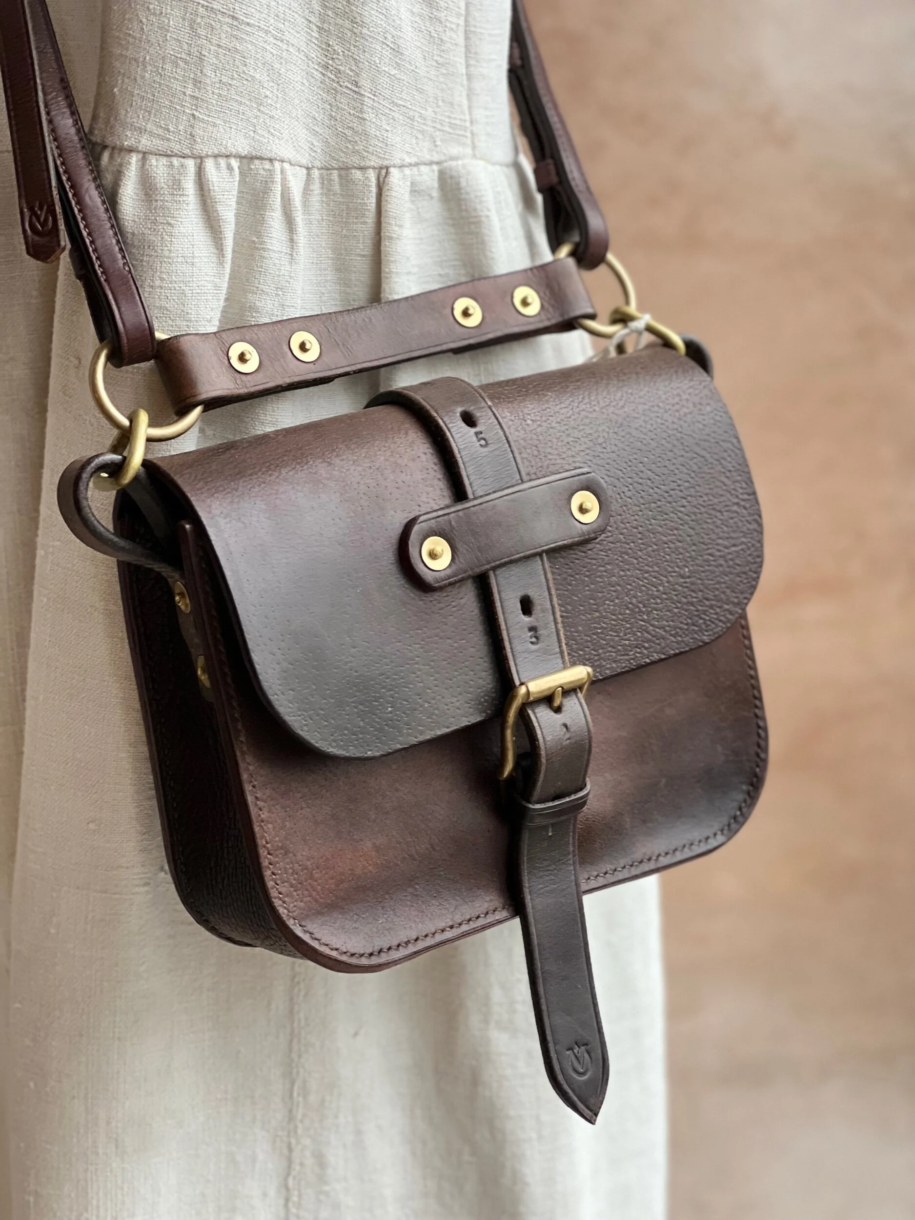 Rag of Colts handmade hand stitched repurposed leatherwork leather bag handbag belt bag saddle leather every day carry