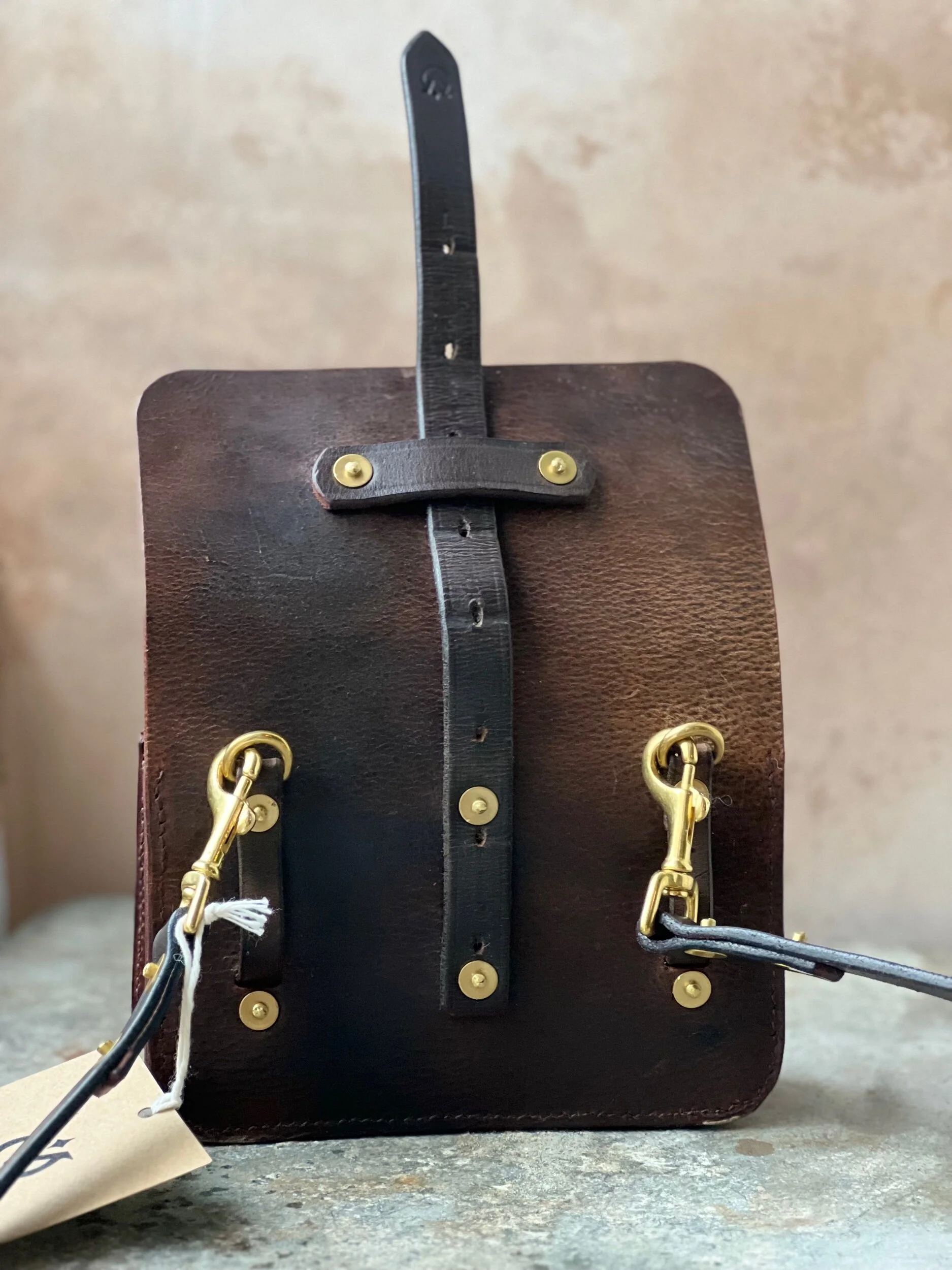 Rag of Colts handmade hand stitched repurposed leatherwork leather bag handbag belt bag saddle leather every day carry