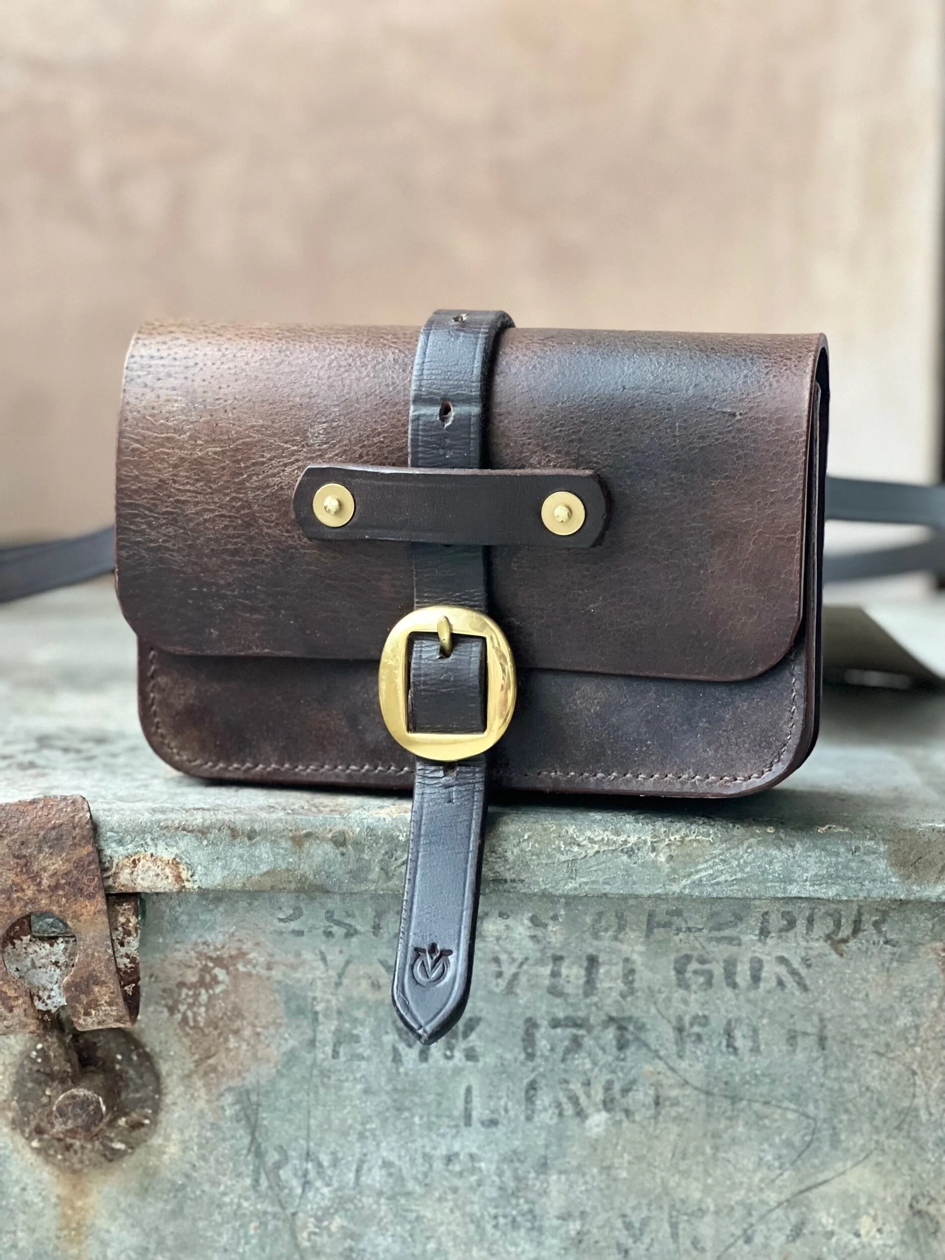 Rag of Colts handmade hand stitched repurposed leatherwork leather bag handbag belt bag saddle leather every day carry