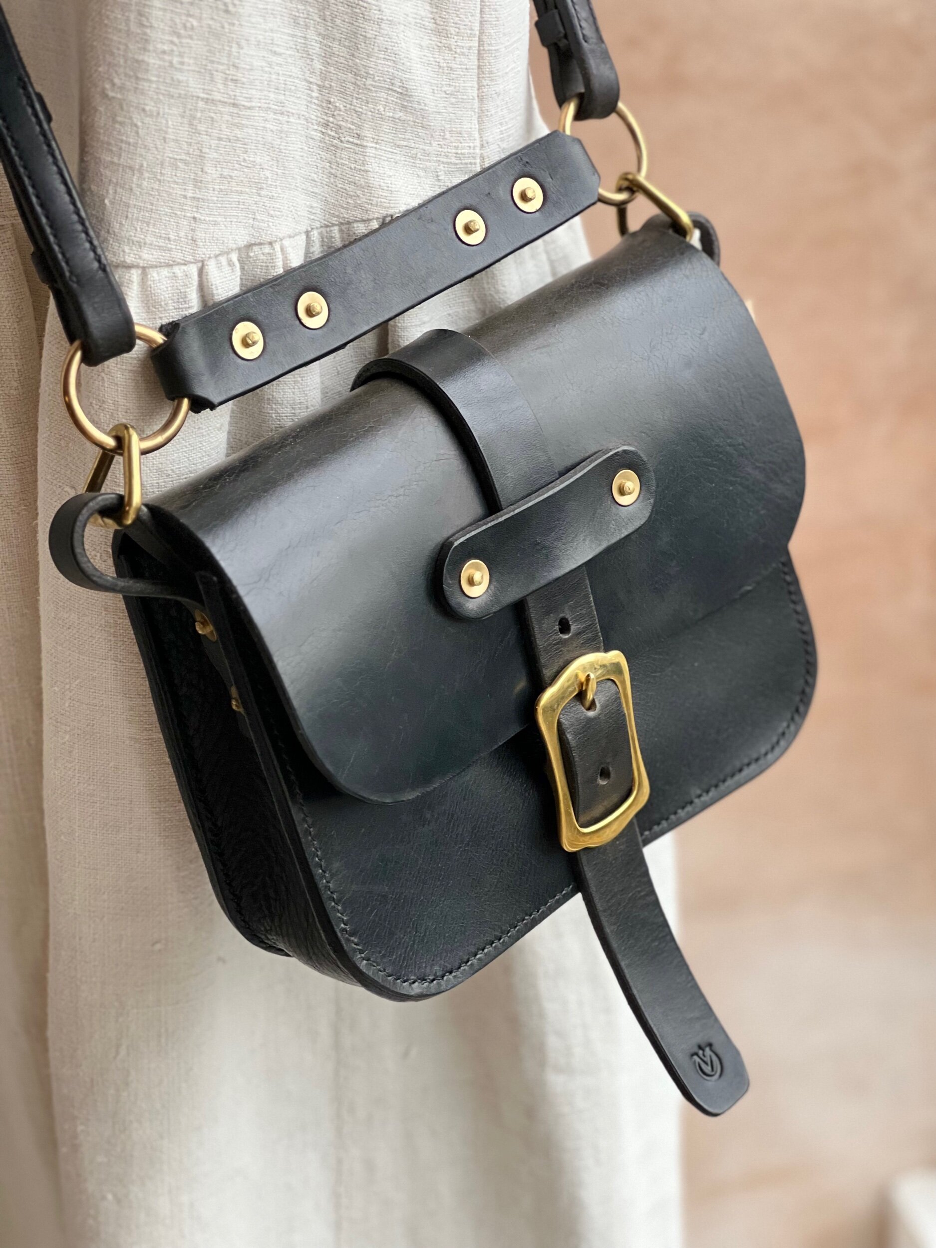 Rag of Colts handmade handstitched repurposed saddle leather handbag bag leatherwork leather bag