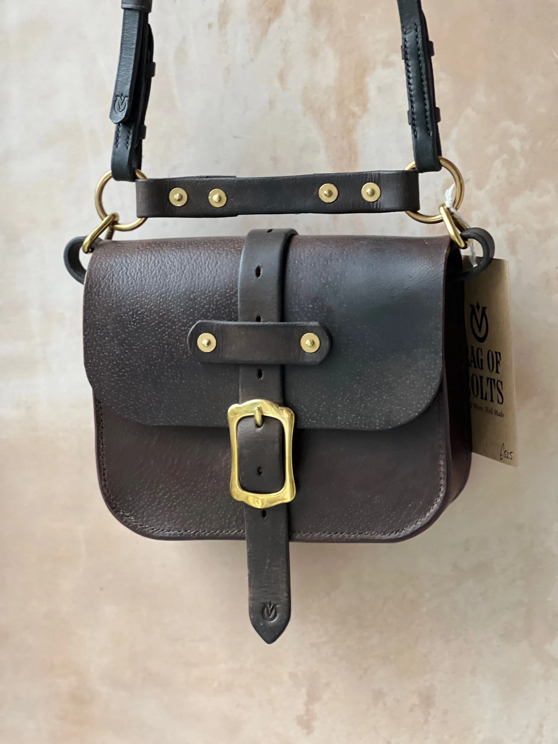 Rag of Colts handmade handstitched repurposed saddle leather handbag bag leatherwork leather bag