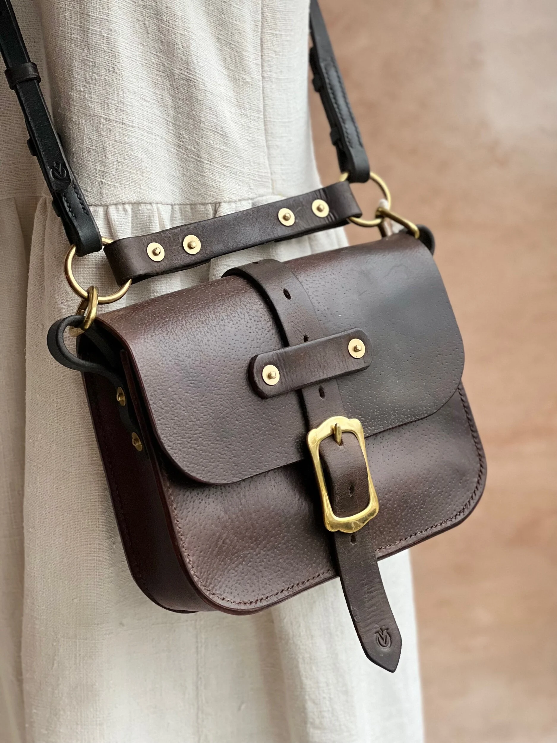 Rag of Colts handmade handstitched repurposed saddle leather handbag bag leatherwork leather bag