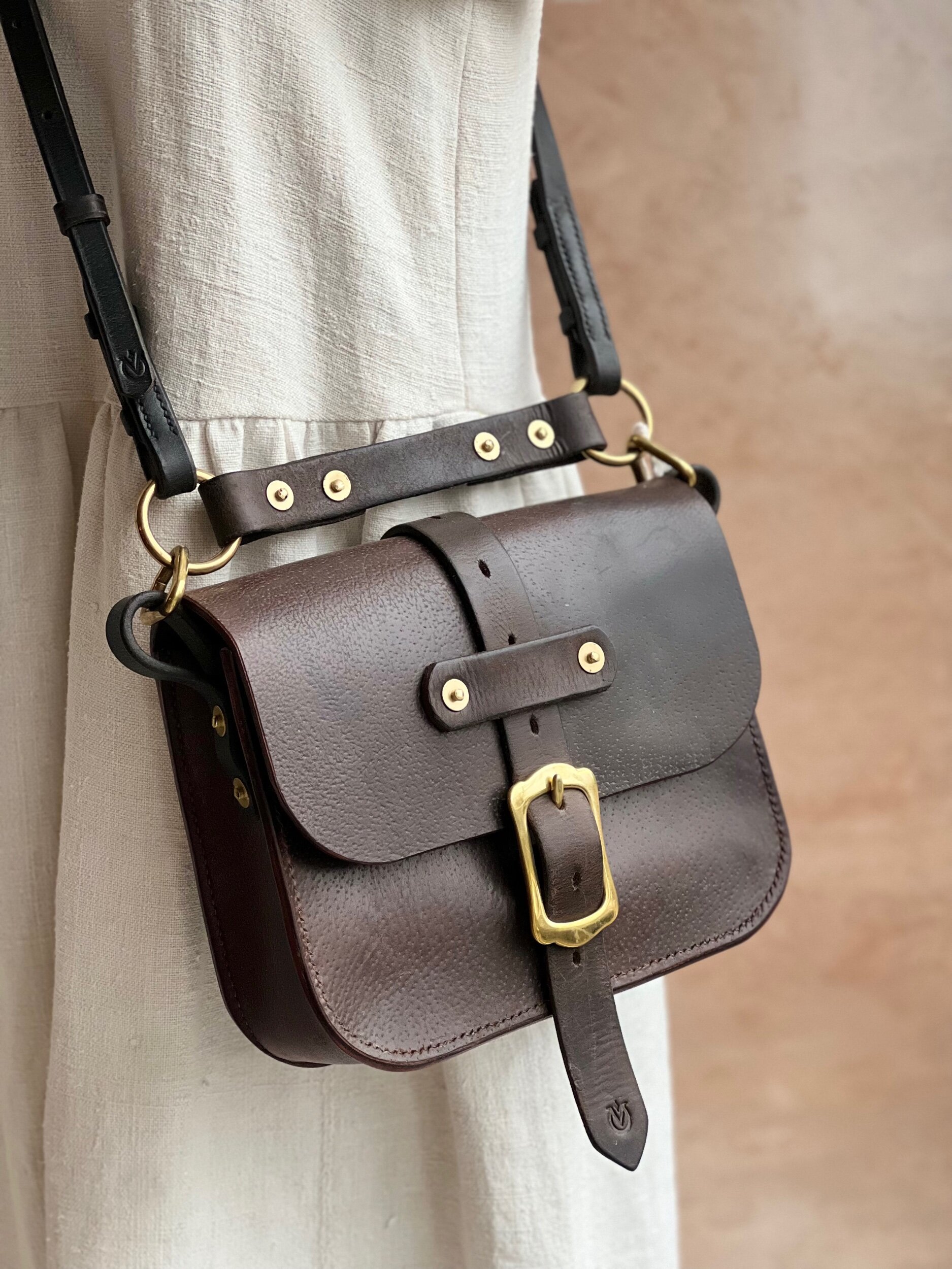 Rag of Colts handmade handstitched repurposed saddle leather handbag bag leatherwork leather bag