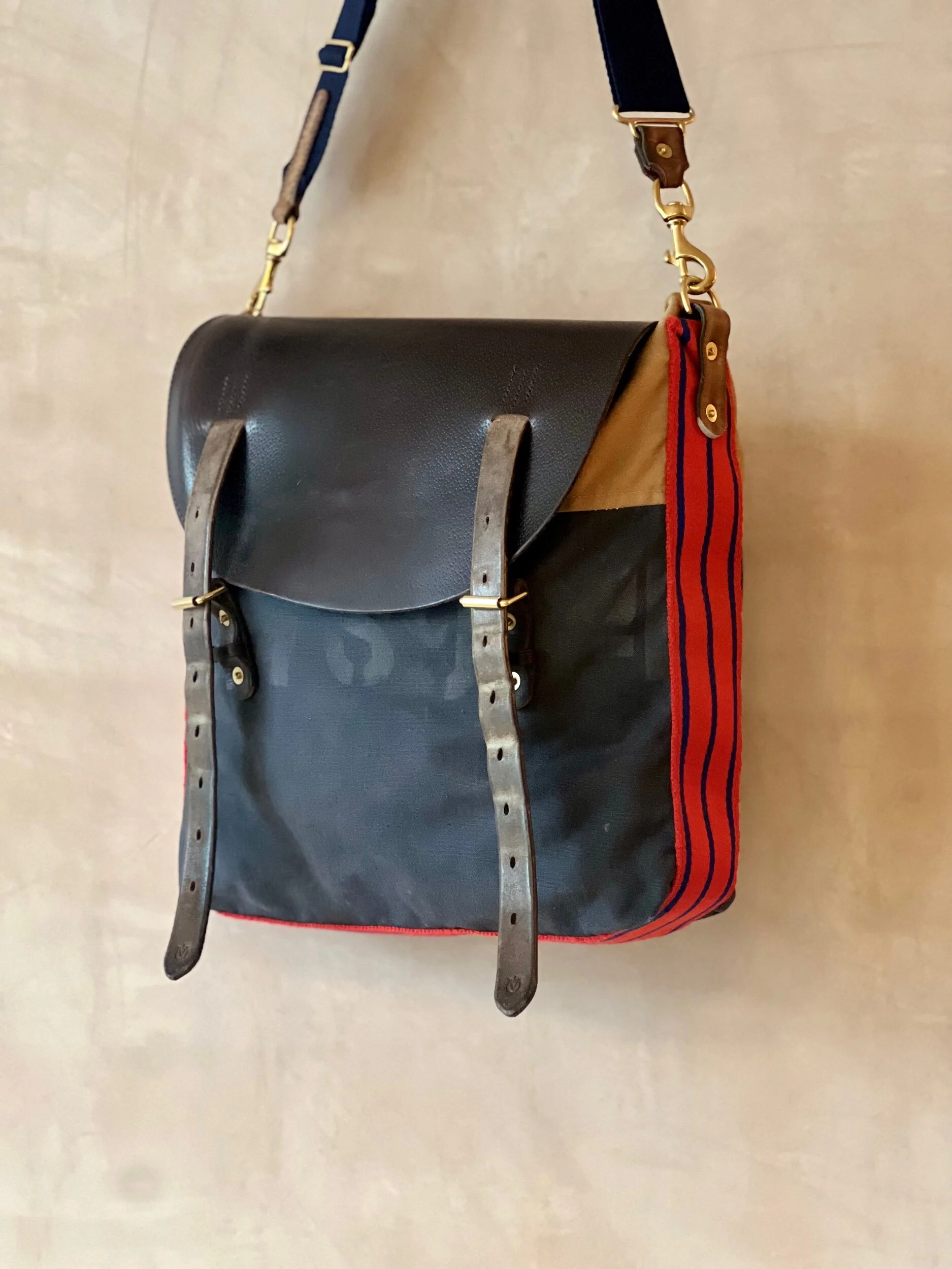 Rag of Colts  repurposed military canvas satchel bag messenger bag man bag handmade slow fashion