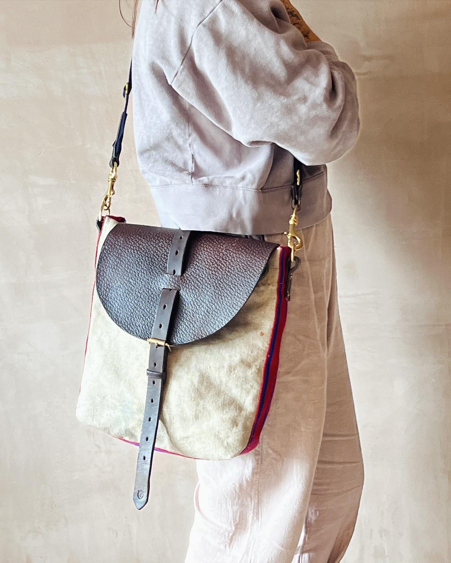 Rag of Colts  repurposed military canvas satchel bag messenger bag man bag handmade slow fashion