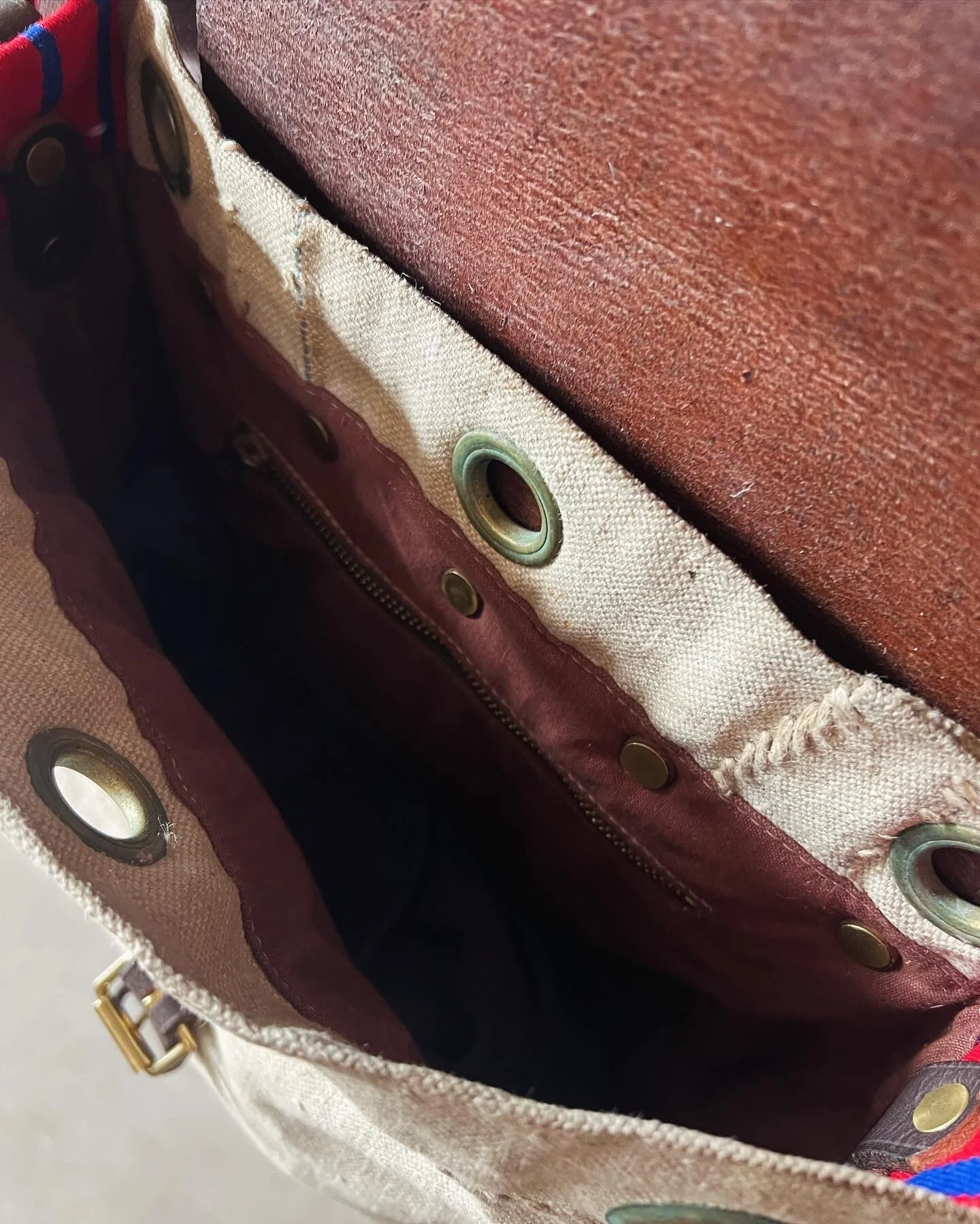 Rag of Colts  repurposed military canvas satchel bag messenger bag man bag handmade slow fashion