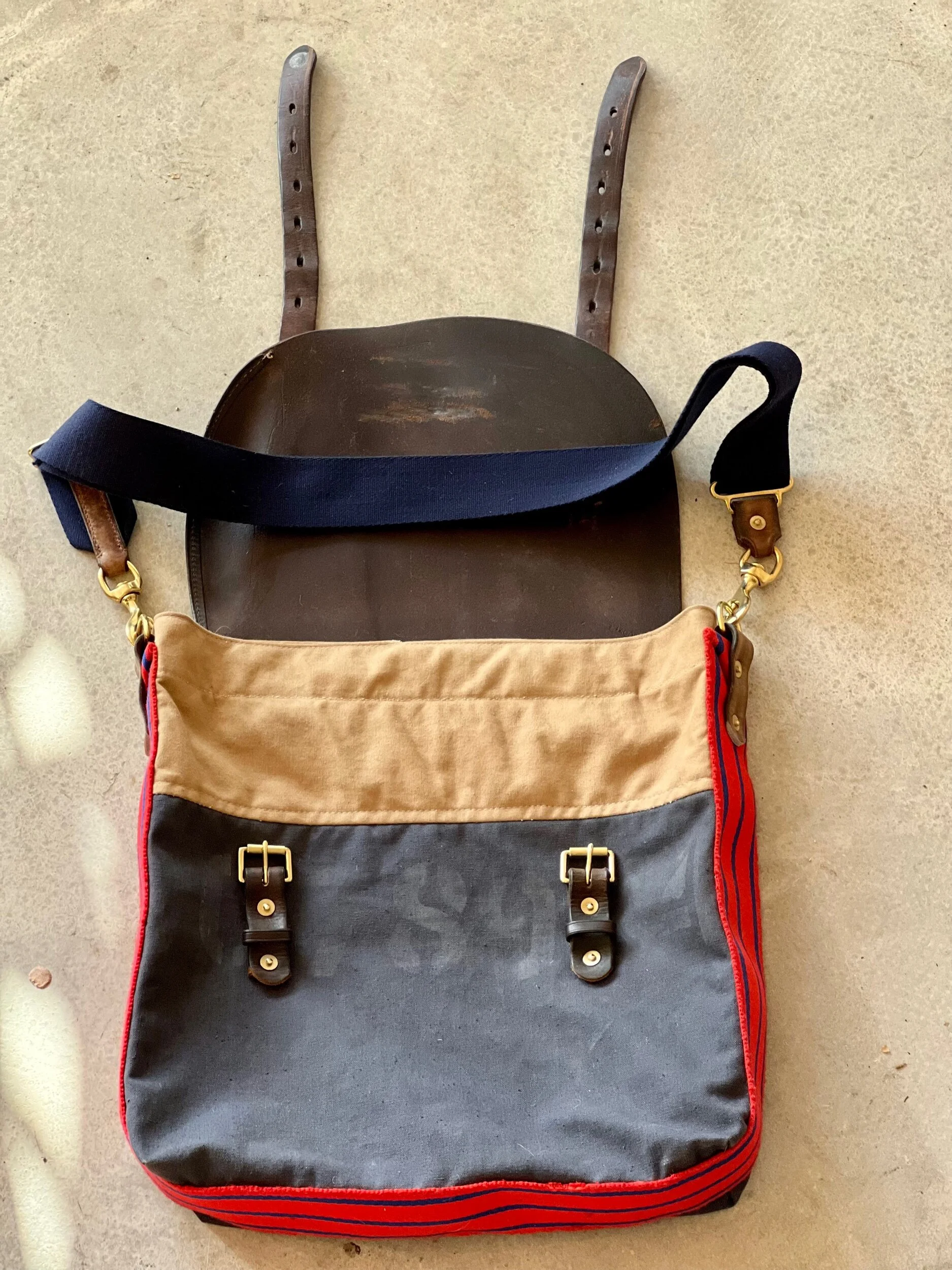 Rag of Colts  repurposed military canvas satchel bag messenger bag man bag handmade slow fashion