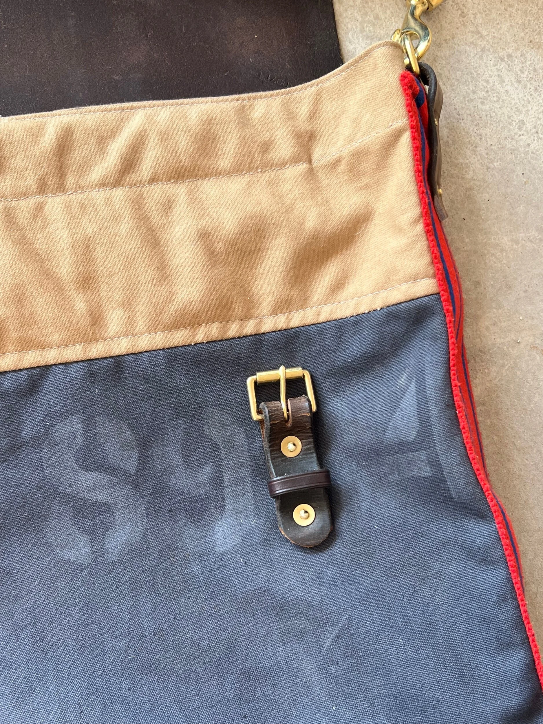 Rag of Colts  repurposed military canvas satchel bag messenger bag man bag handmade slow fashion