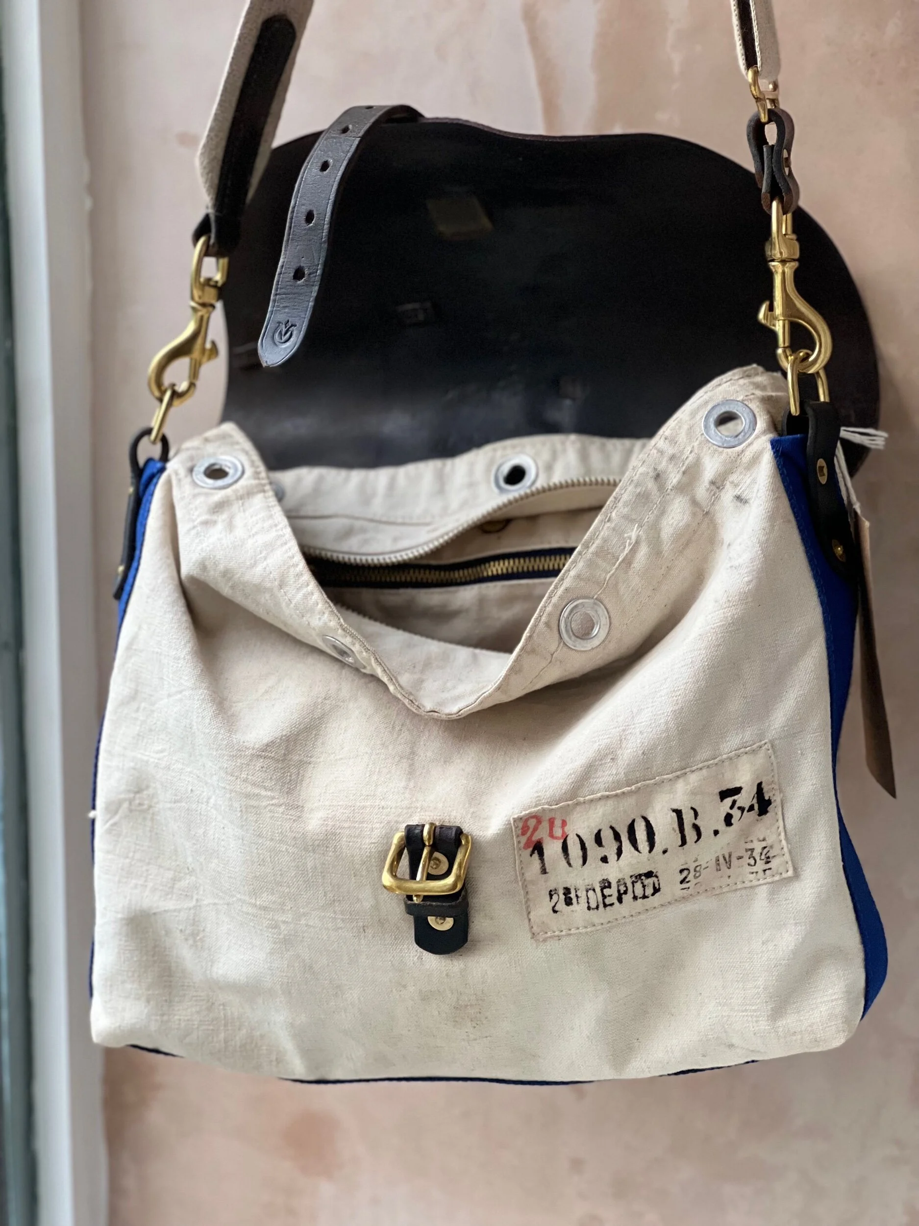 Rag of Colts repurposed vintage canvas satchel bag