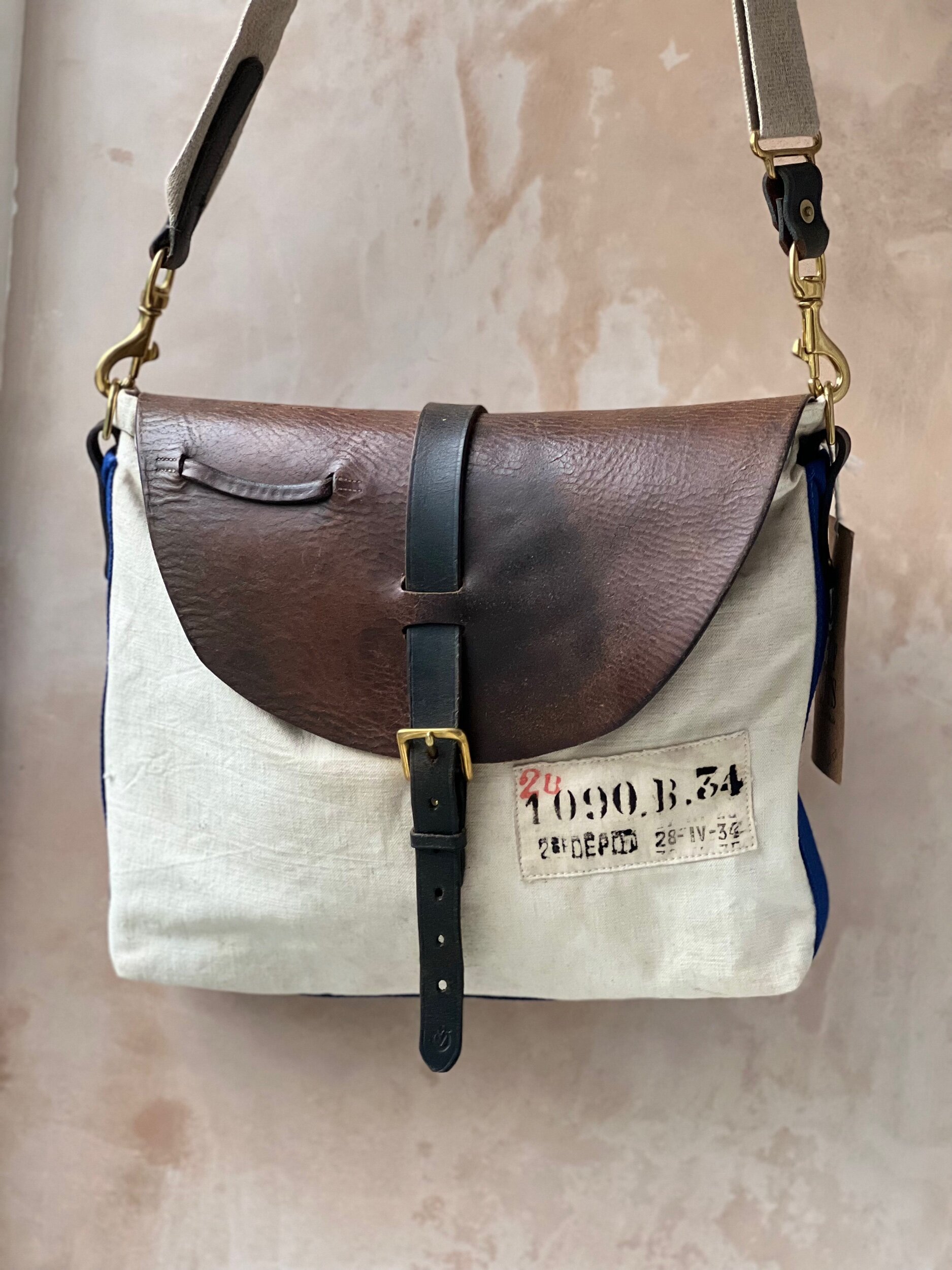 Rag of Colts repurposed vintage canvas satchel bag