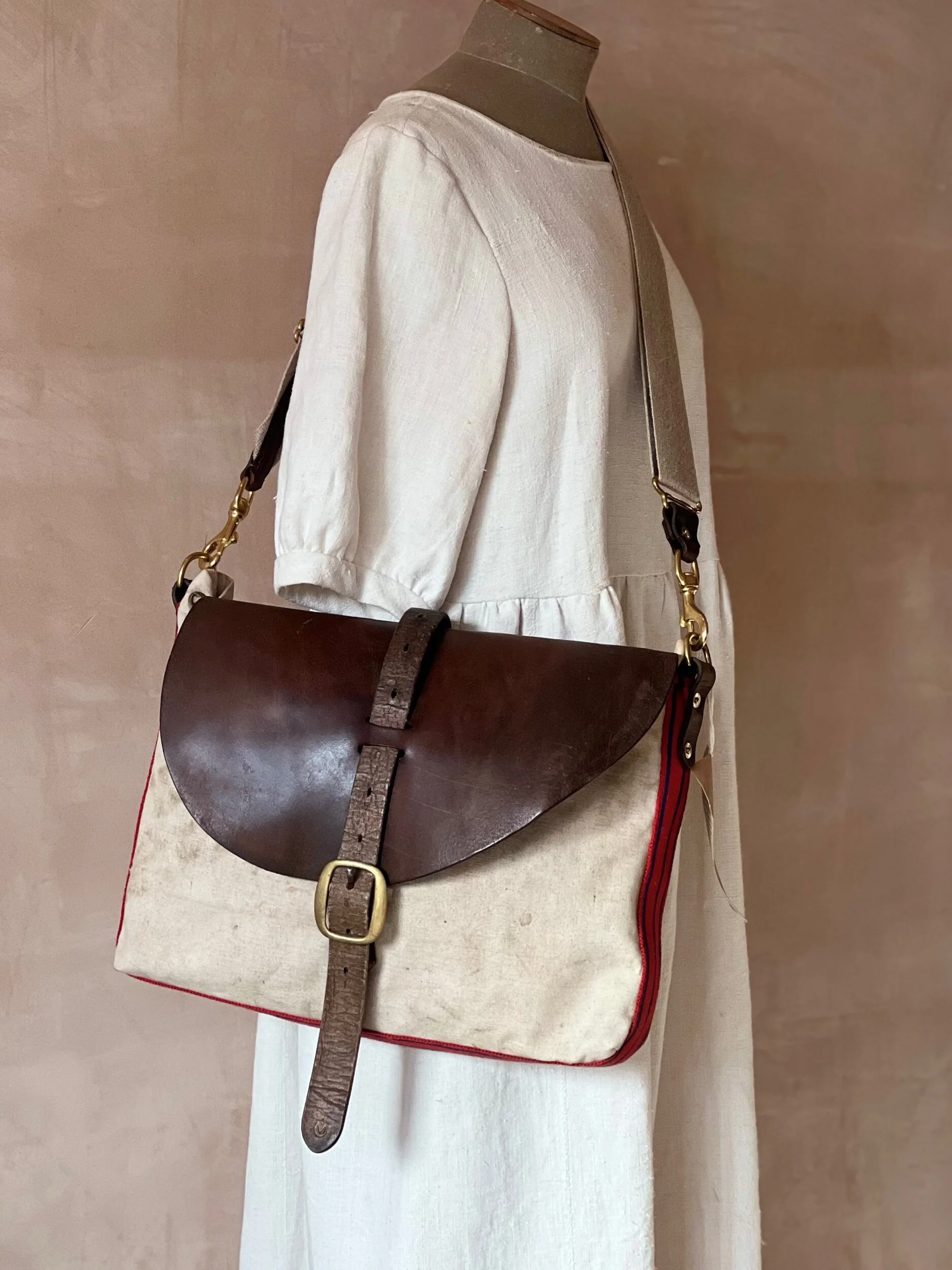 Rag of Colts repurposed vintage canvas satchel bag
