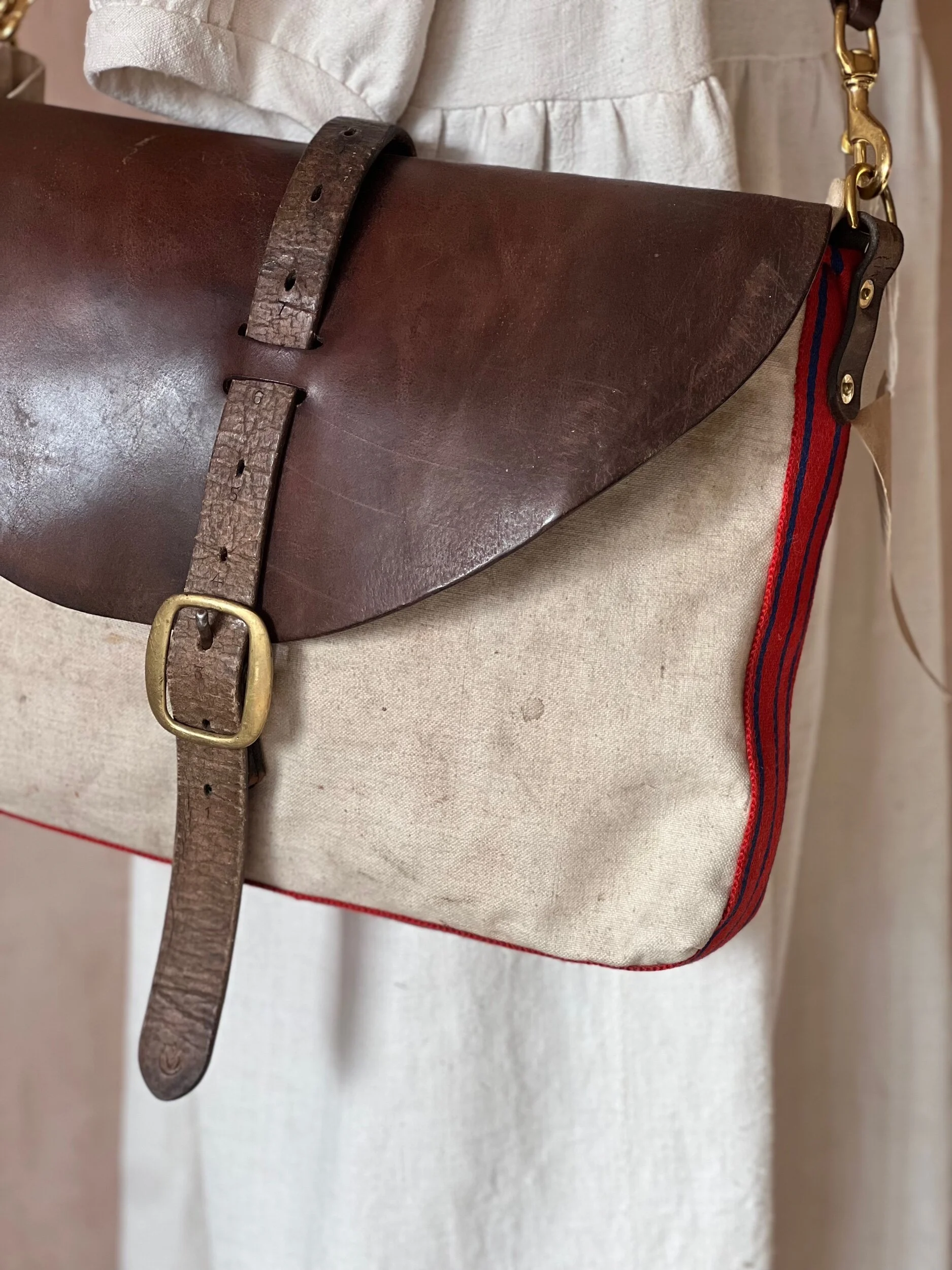 Rag of Colts repurposed vintage canvas satchel bag