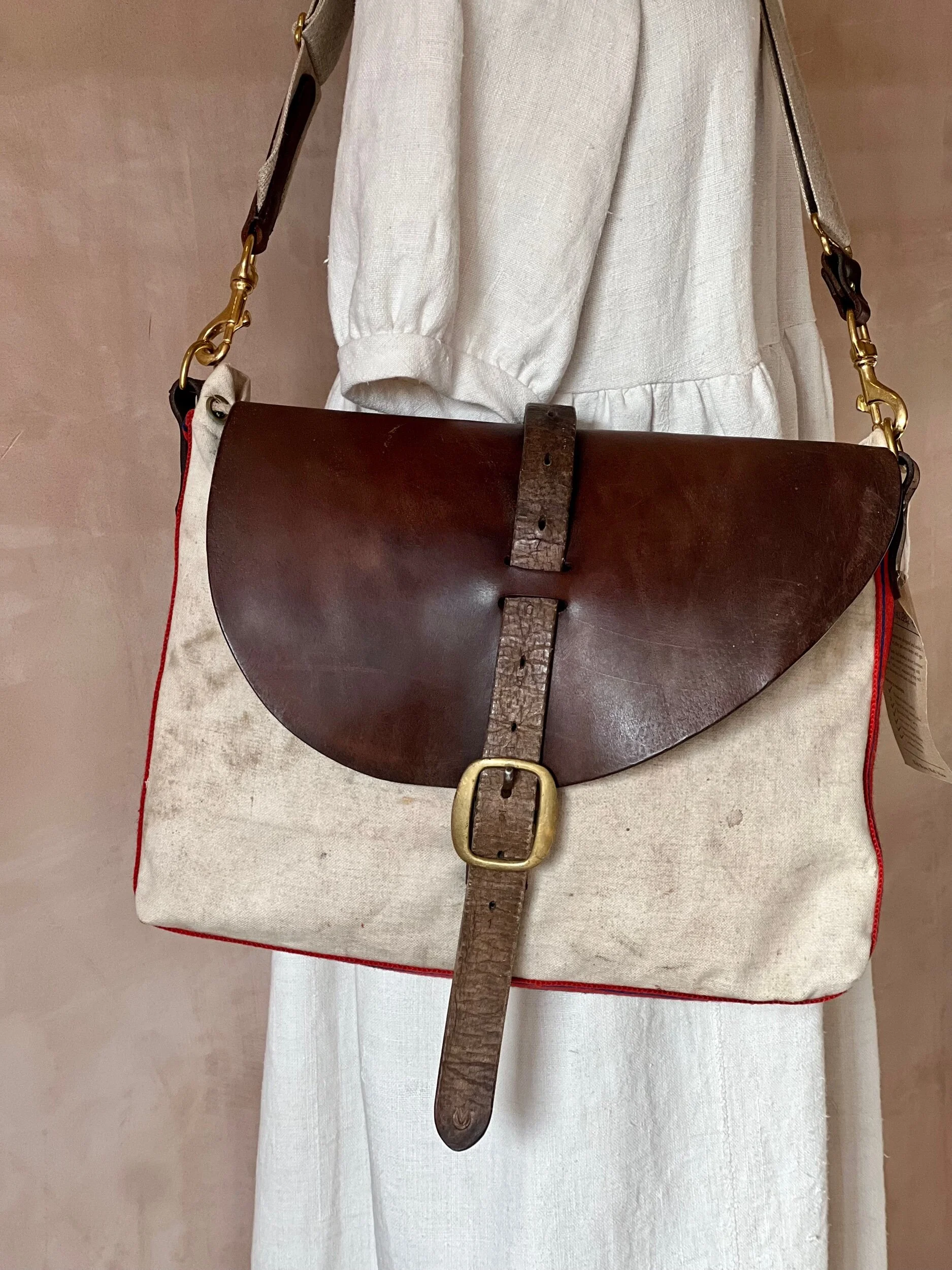Rag of Colts repurposed vintage canvas satchel bag