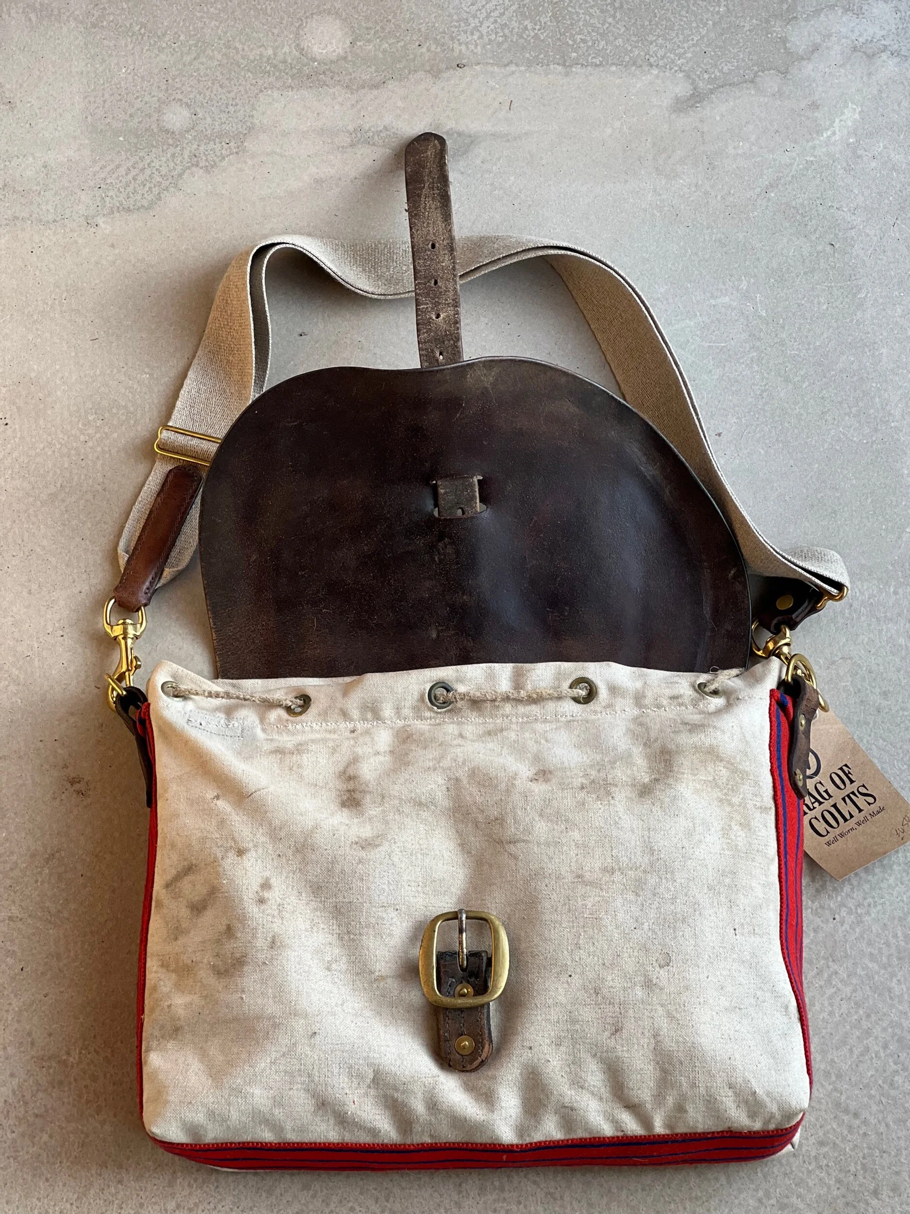Rag of Colts repurposed vintage canvas satchel bag