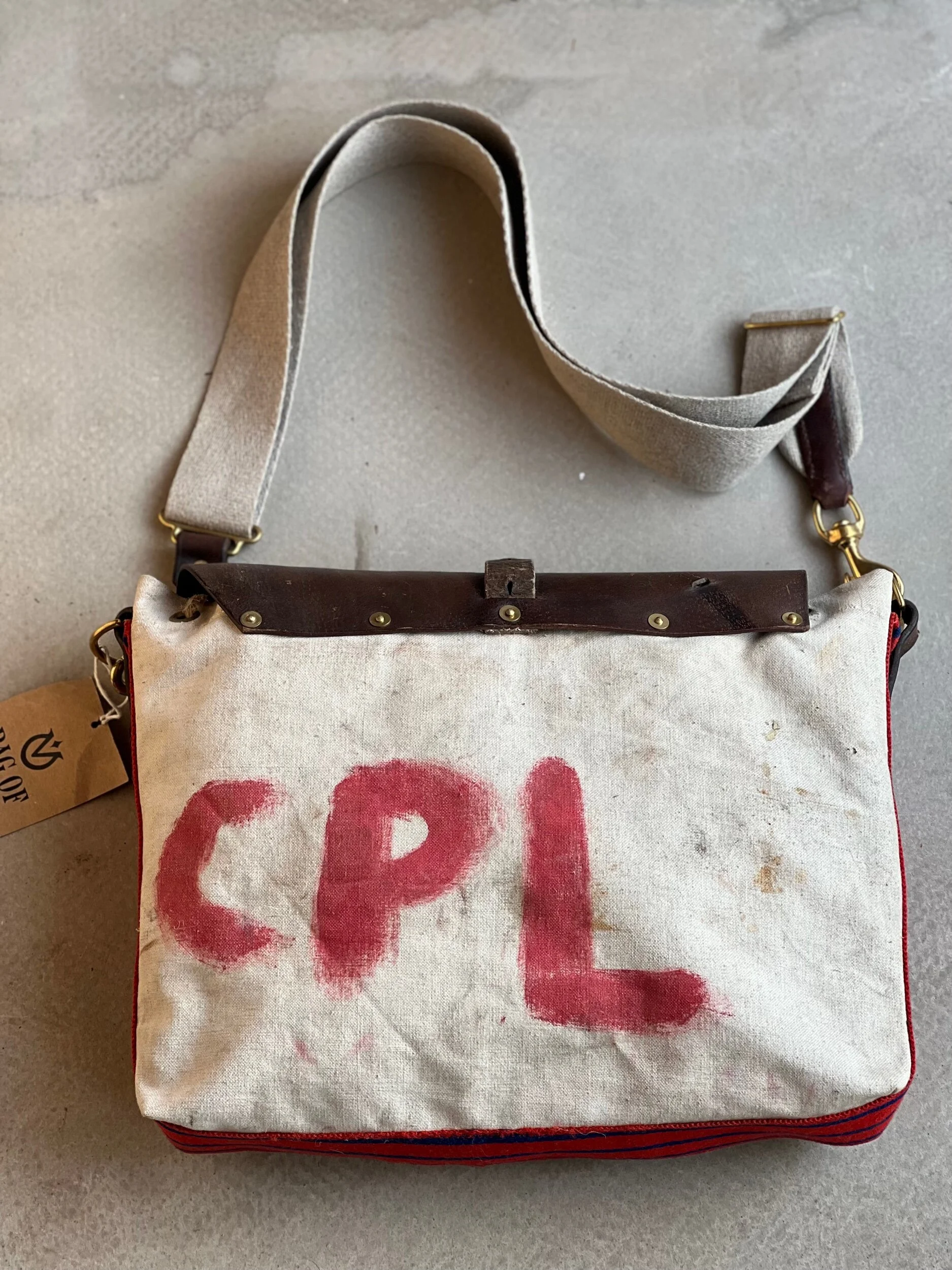 Rag of Colts repurposed vintage canvas satchel bag