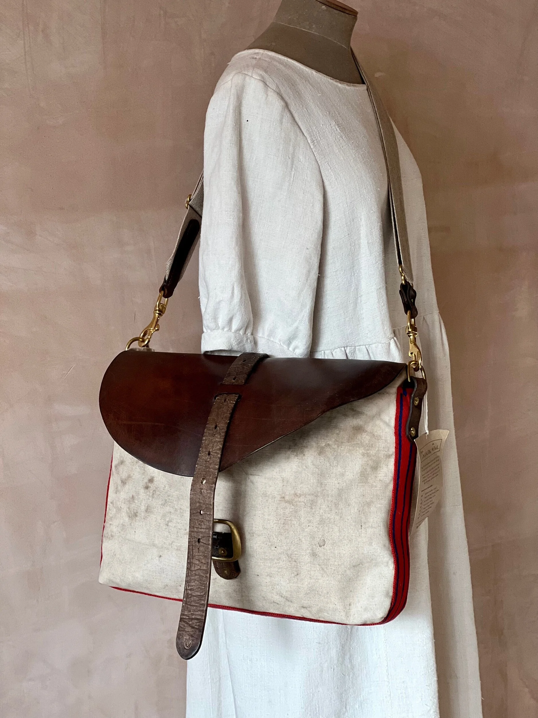 Rag of Colts repurposed vintage canvas satchel bag