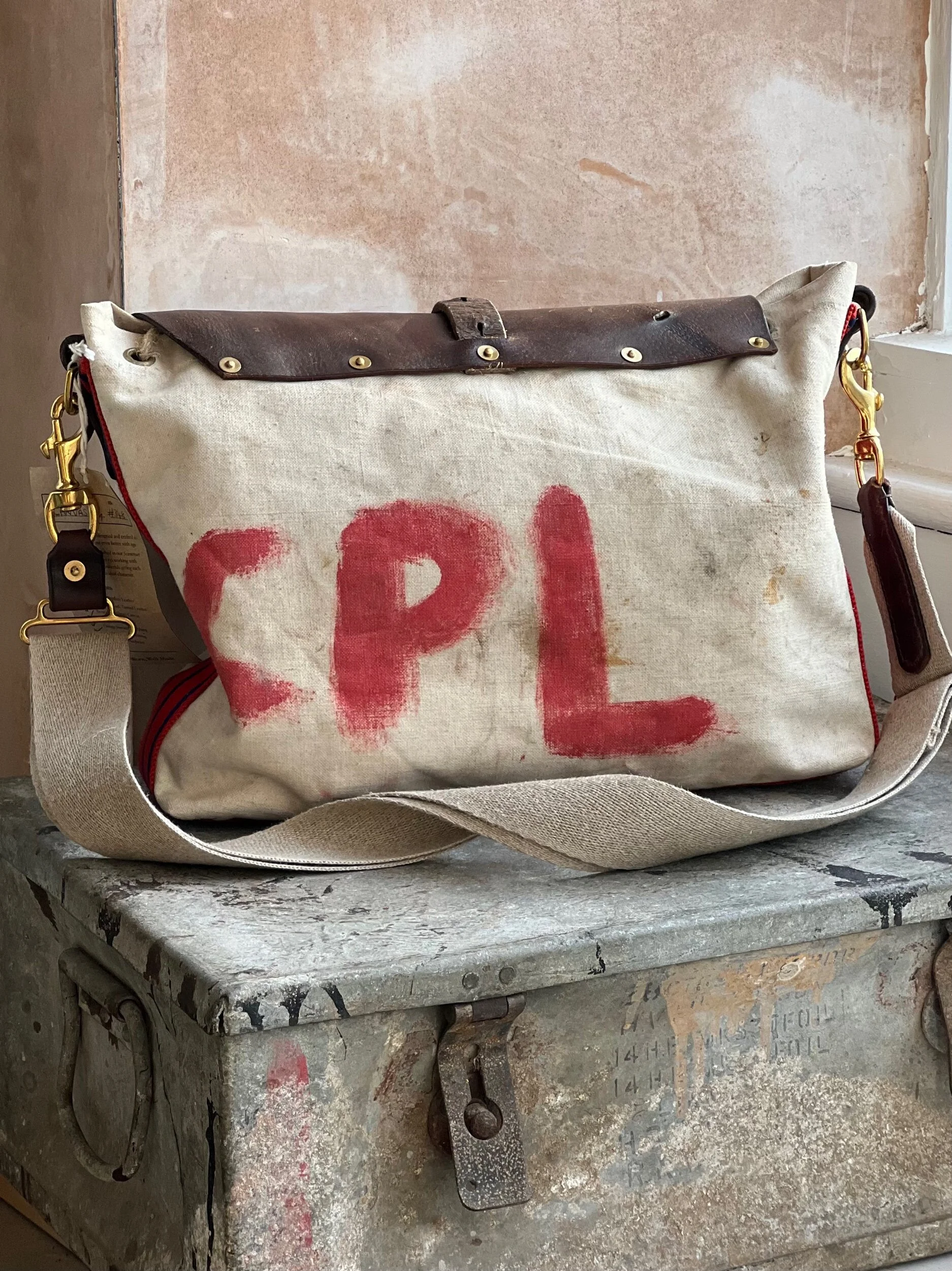 Rag of Colts repurposed vintage canvas satchel bag