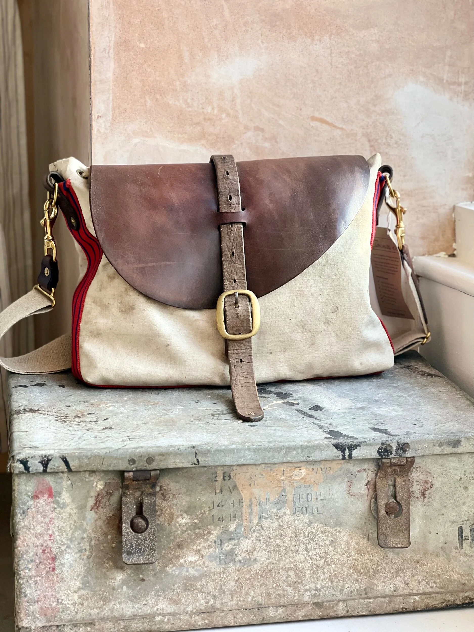 Rag of Colts repurposed vintage canvas satchel bag