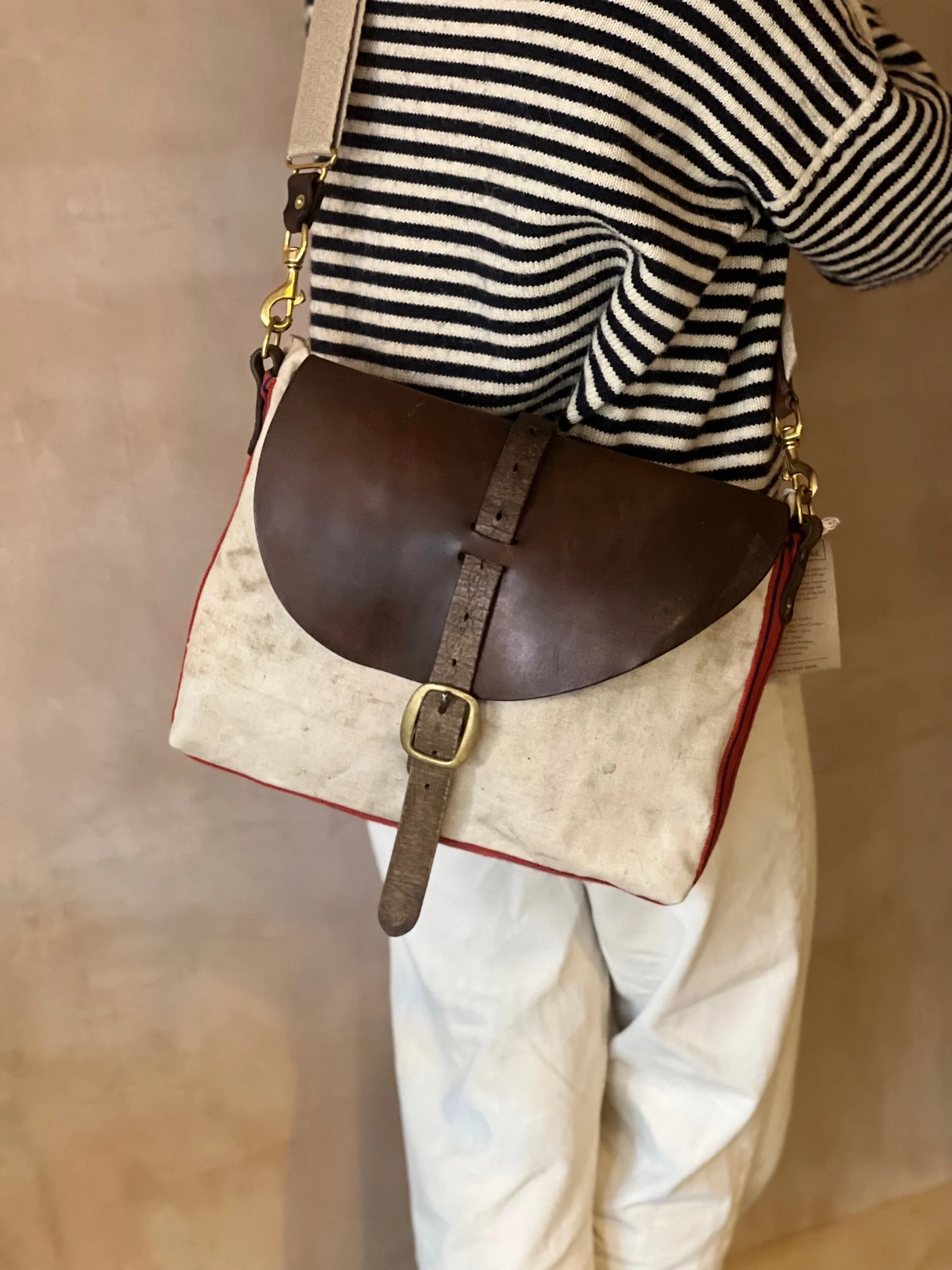Rag of Colts repurposed vintage canvas satchel bag