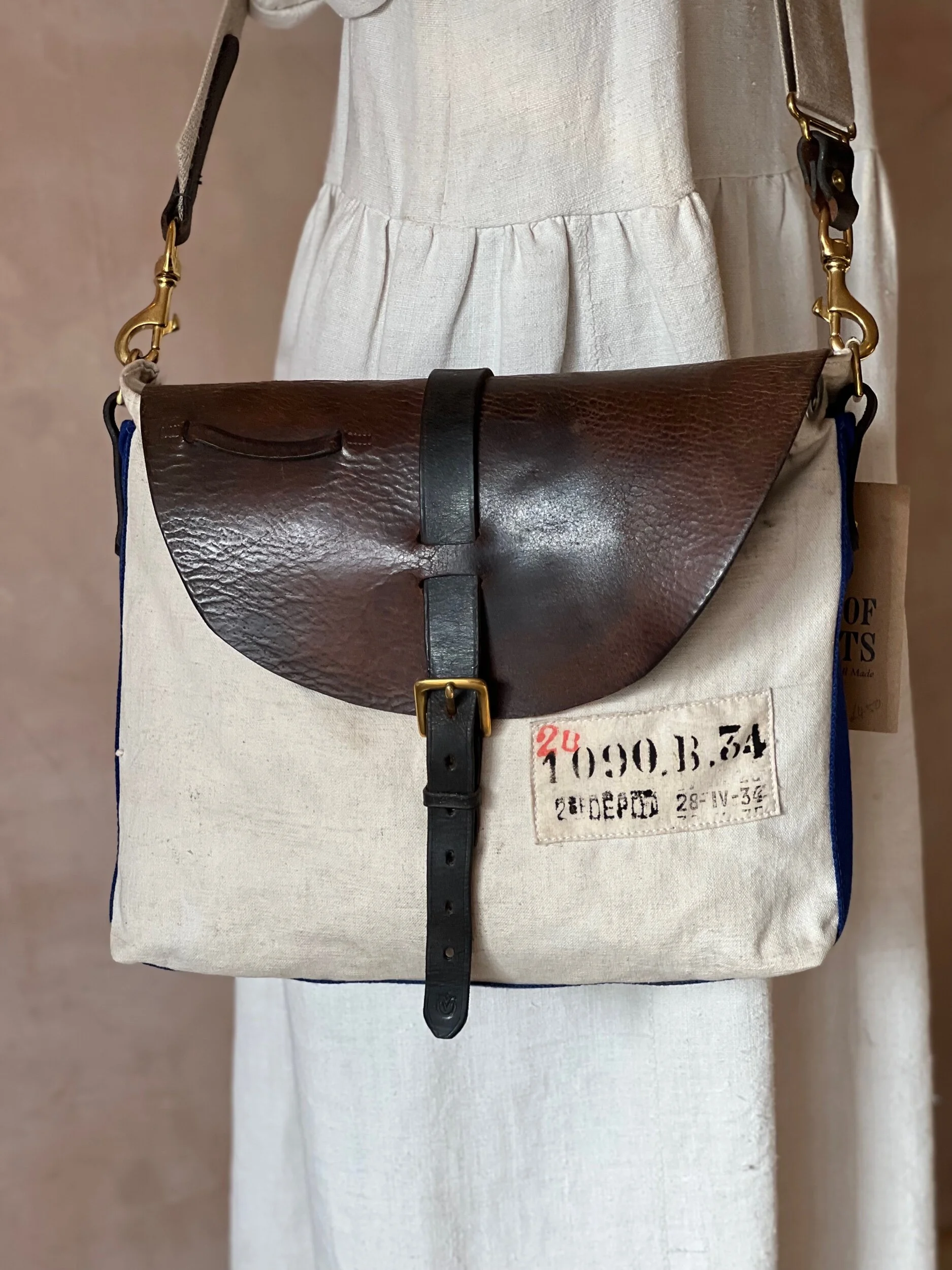 Rag of Colts repurposed vintage canvas satchel bag