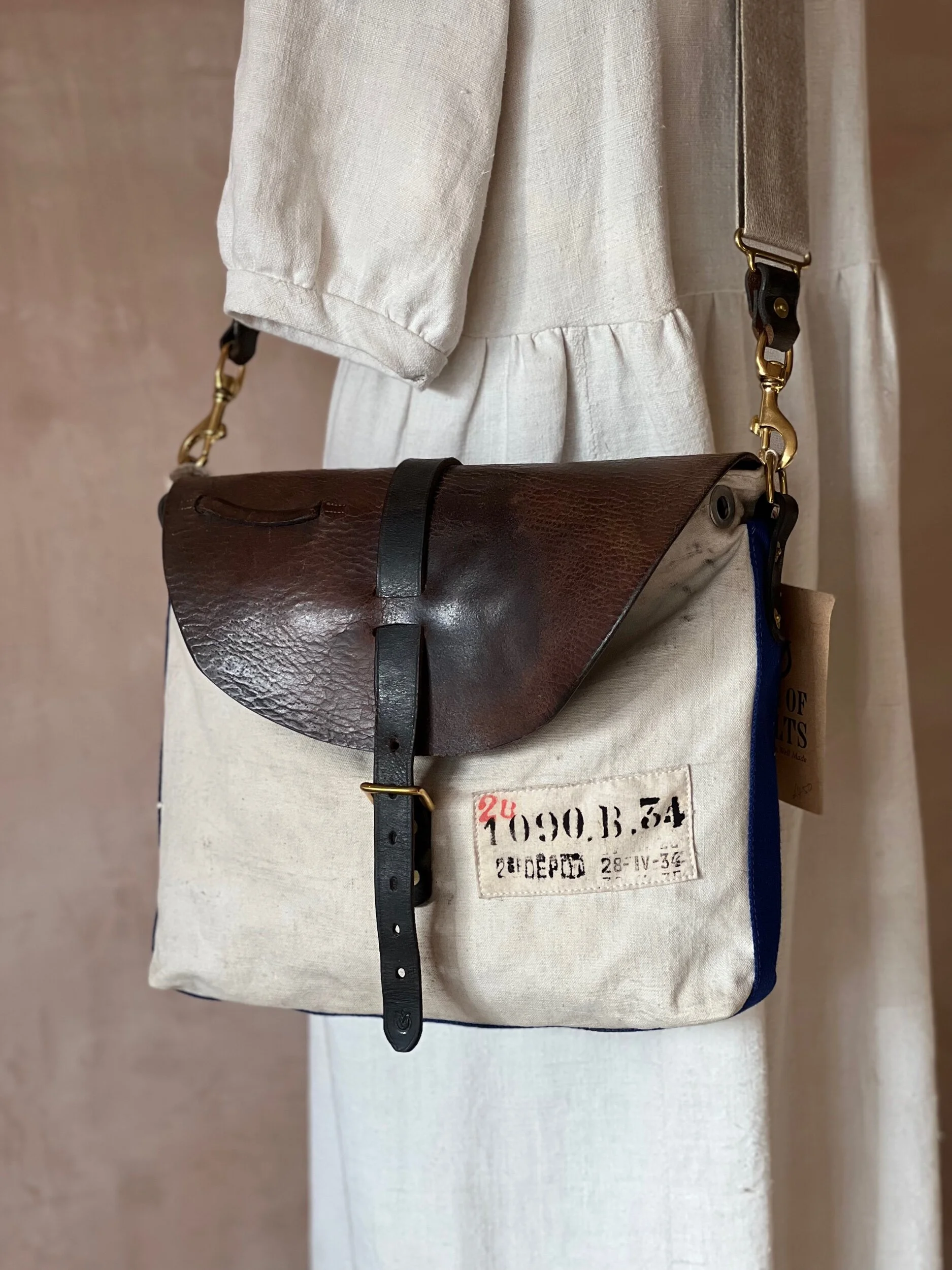 Rag of Colts repurposed vintage canvas satchel bag