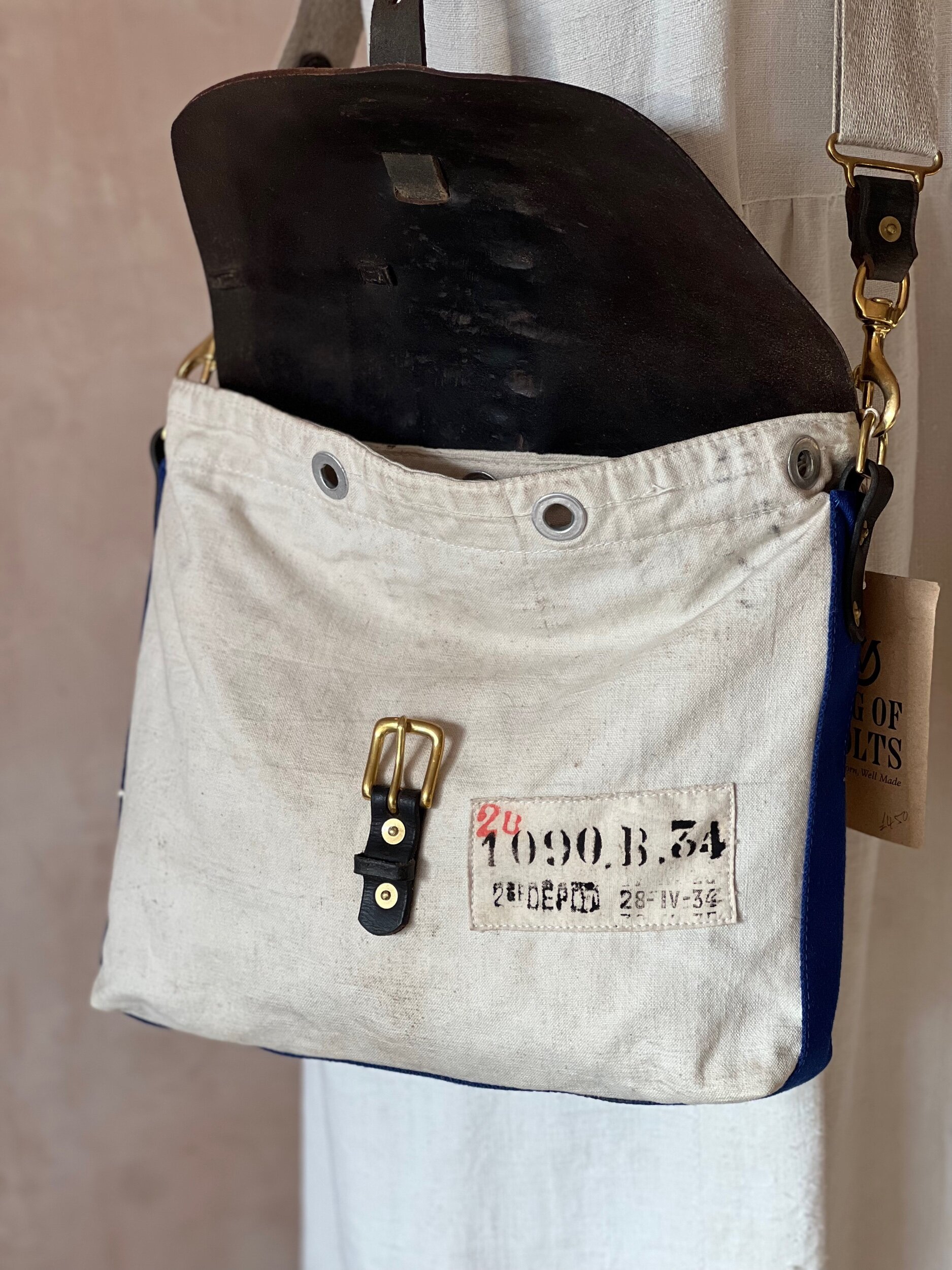 Rag of Colts repurposed vintage canvas satchel bag