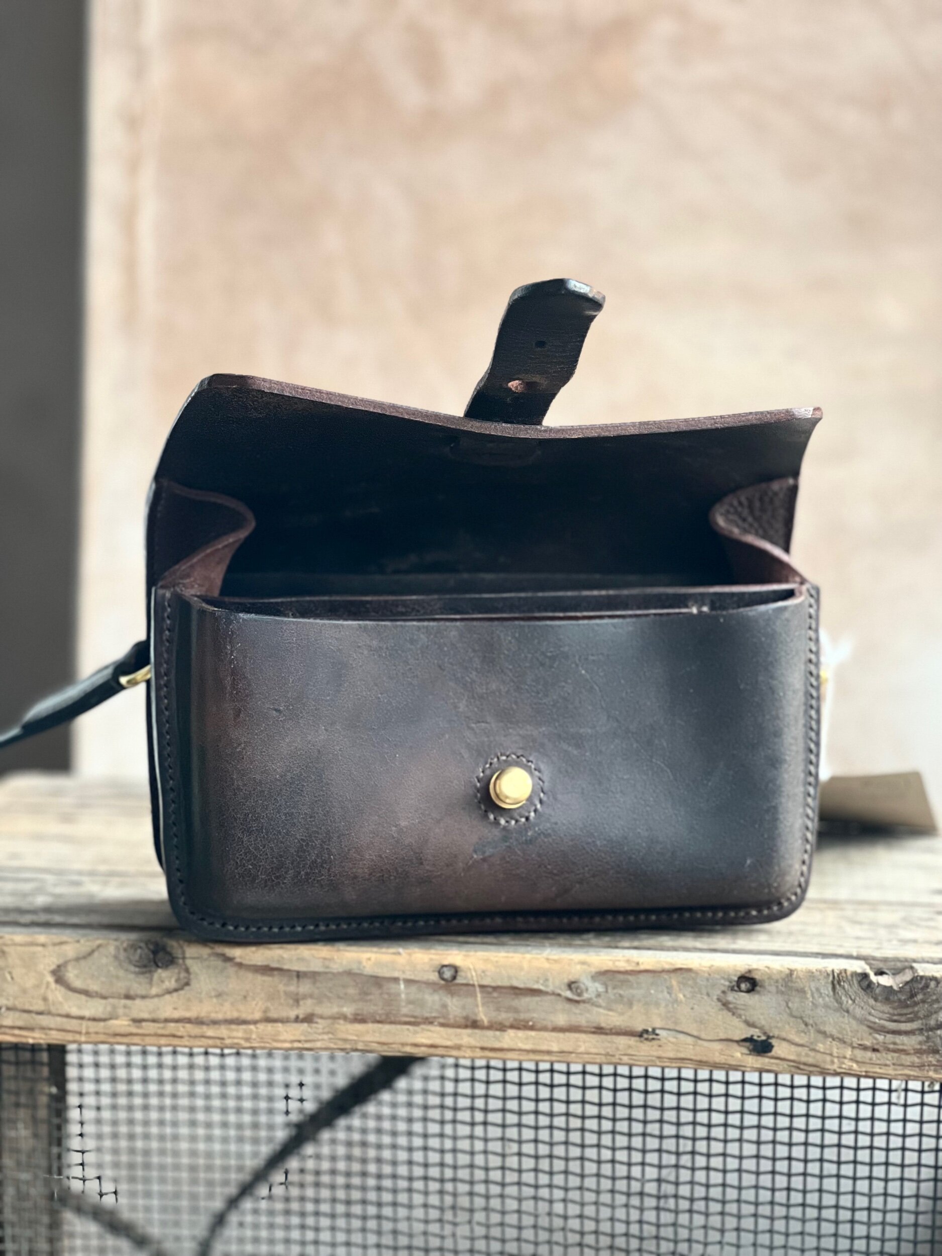rag of colts handmade leather bag handbag repurposed leatherwork handstitched saddle leather