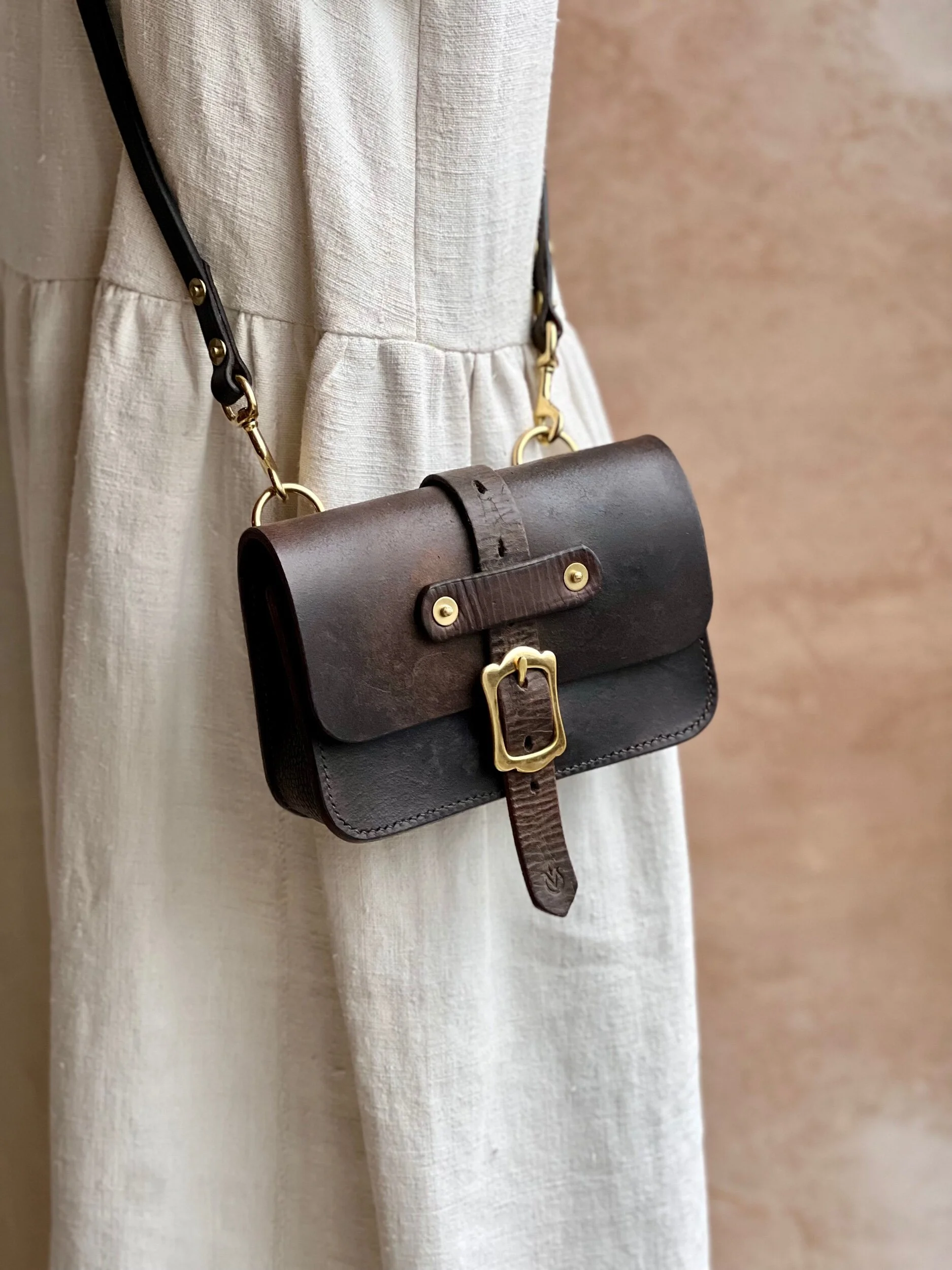 Rag of Colts handmade repurposed leather hand stitched handbag beltbag love