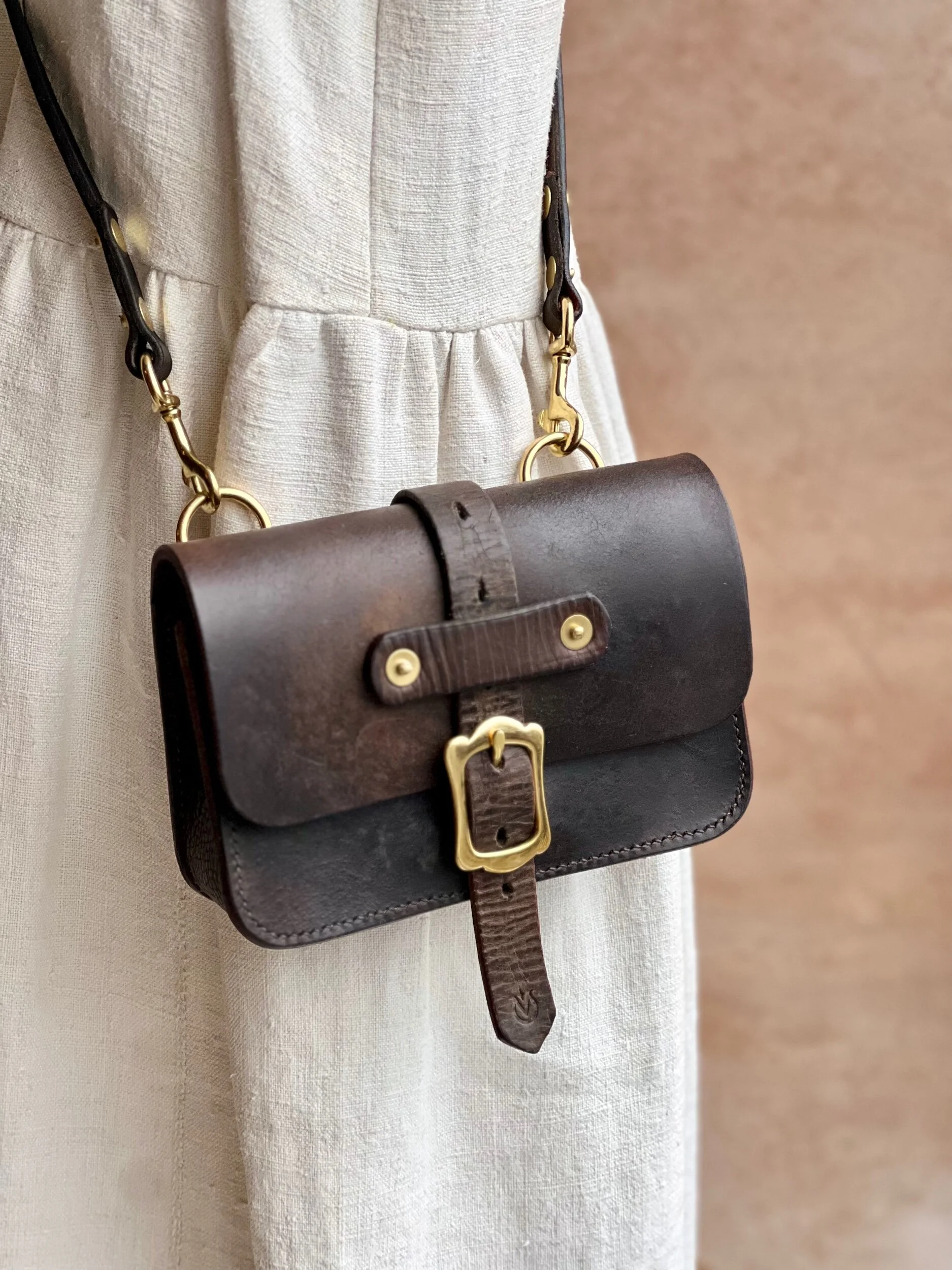 Rag of Colts handmade repurposed leather hand stitched handbag beltbag love