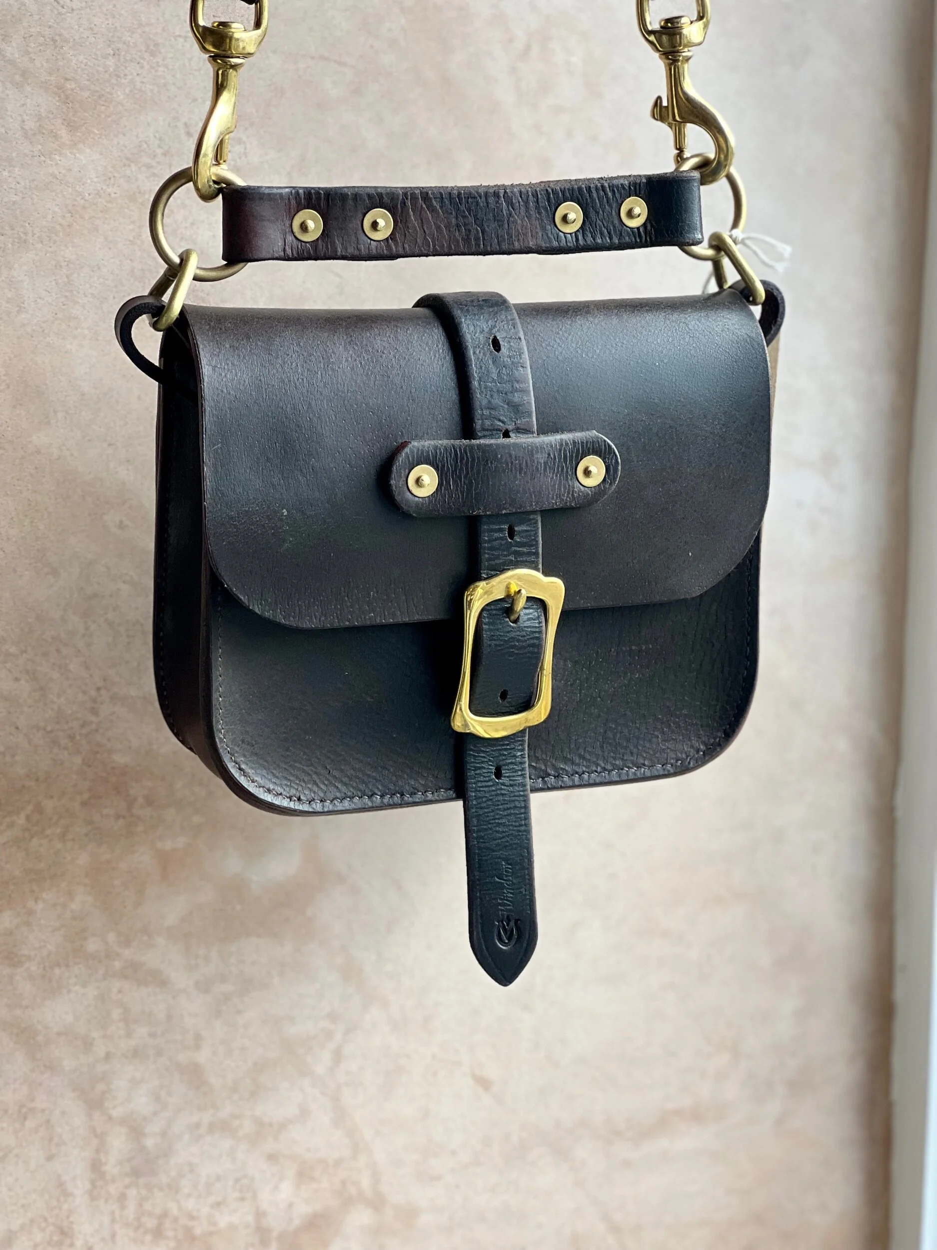 Rag of Colts handmade hand stitched repurposed vintage leather saddle bag handbag