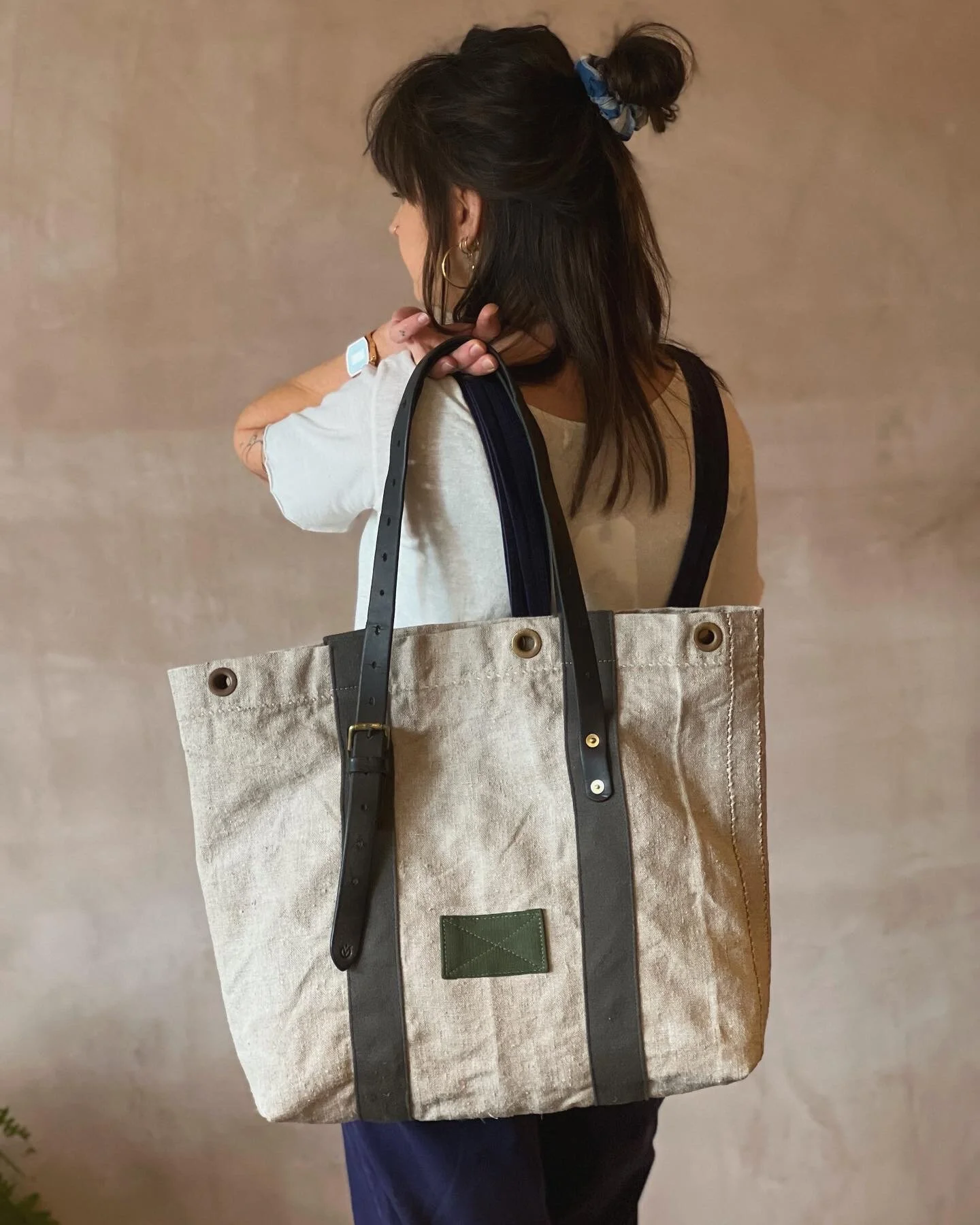 Rag of Colts handmade repurposed vintage canvas shopper bag