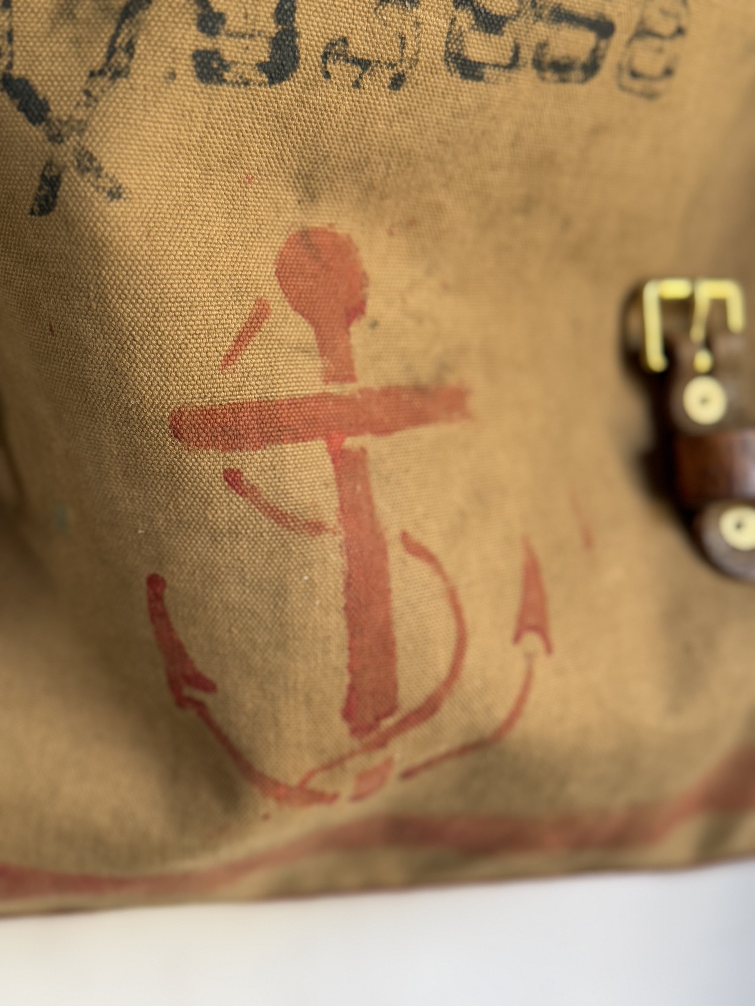 Rag of Colts Handmade Cross Body Repurposed Saddle Leather and Vintage Military Canvas Messenger Bag